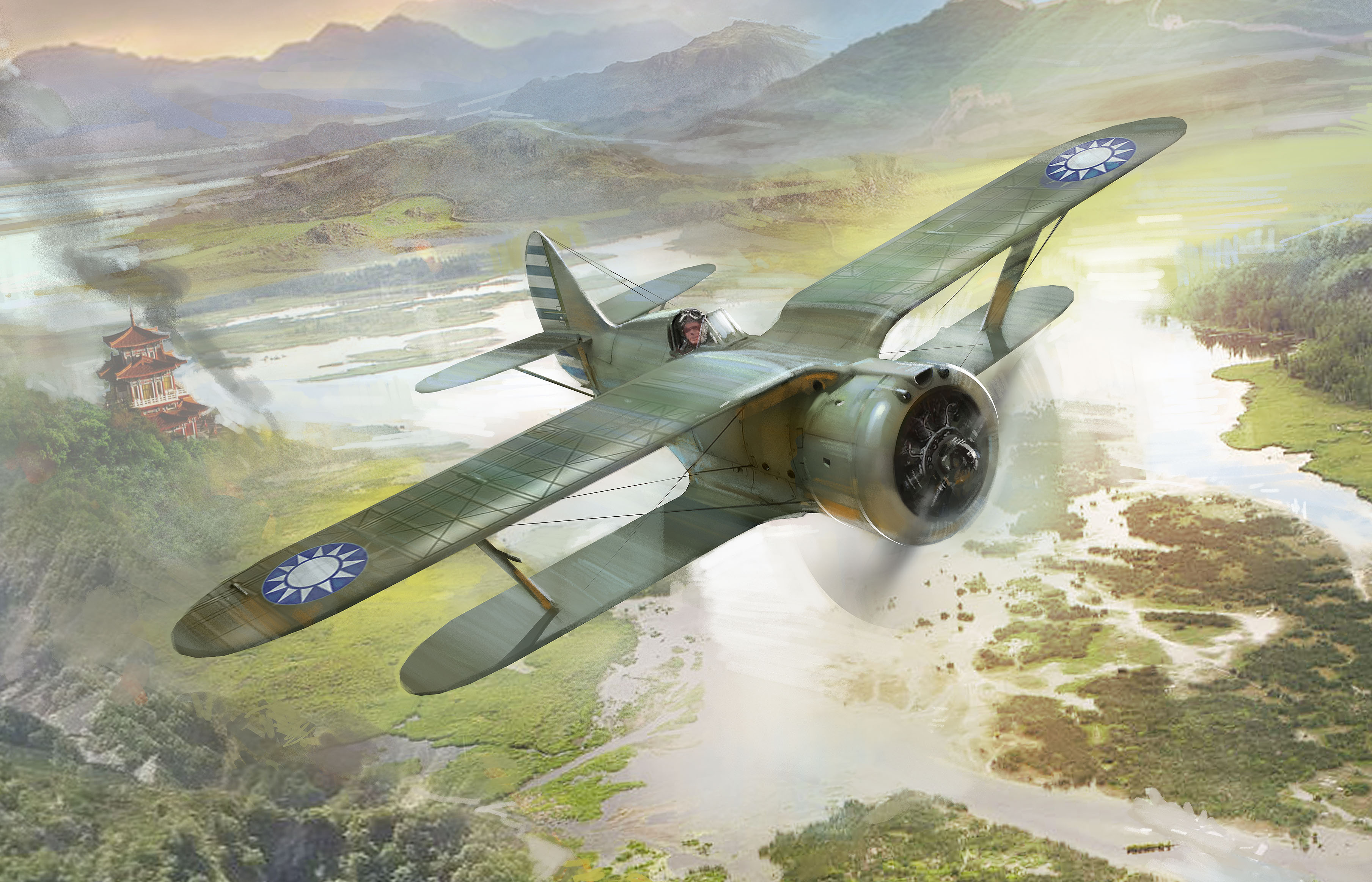 I-153, WWII China Guomindang AF Fighter