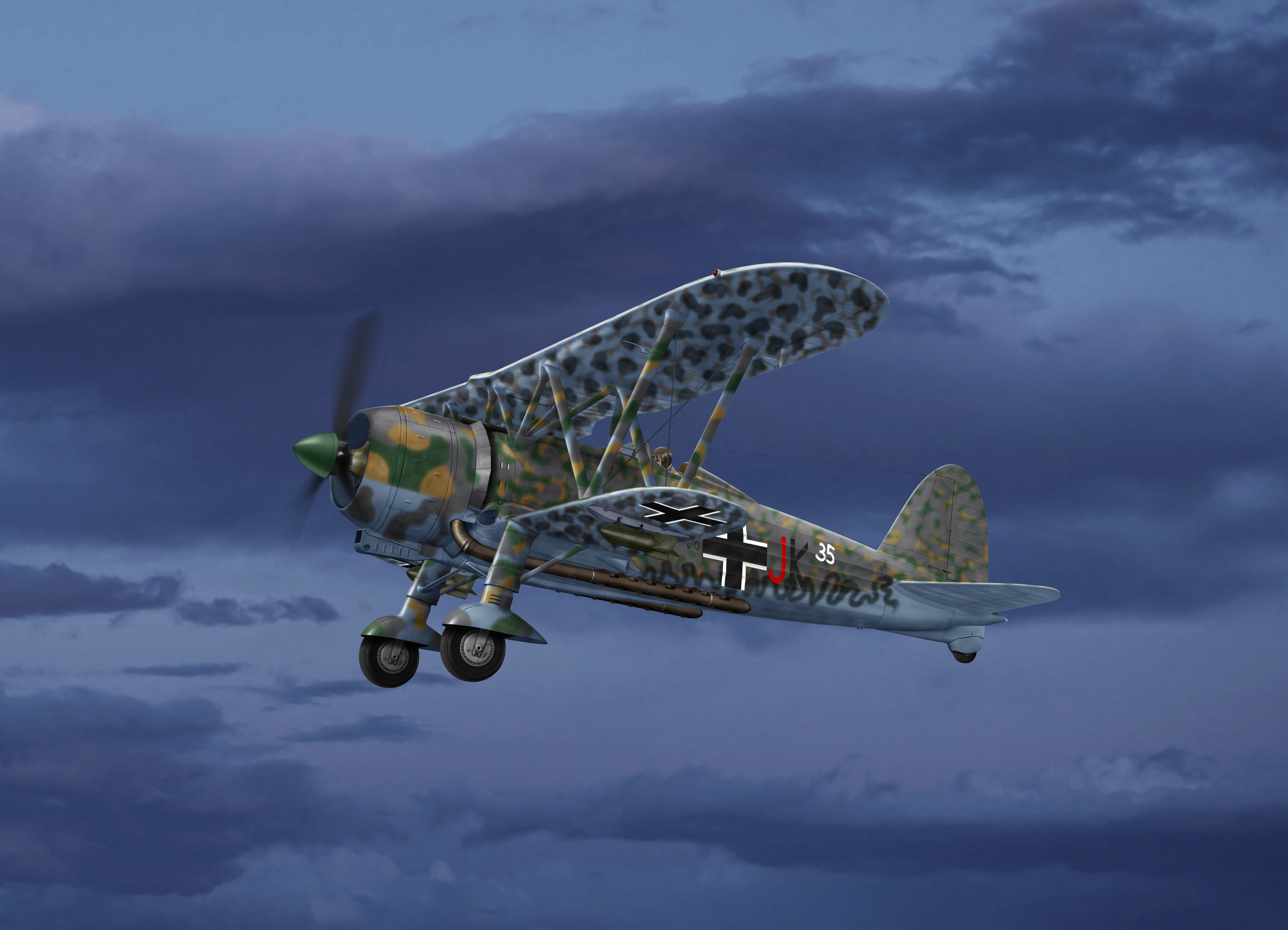 CR. 42 LW , WWII German Luftwaffe Ground Attack Aircraft