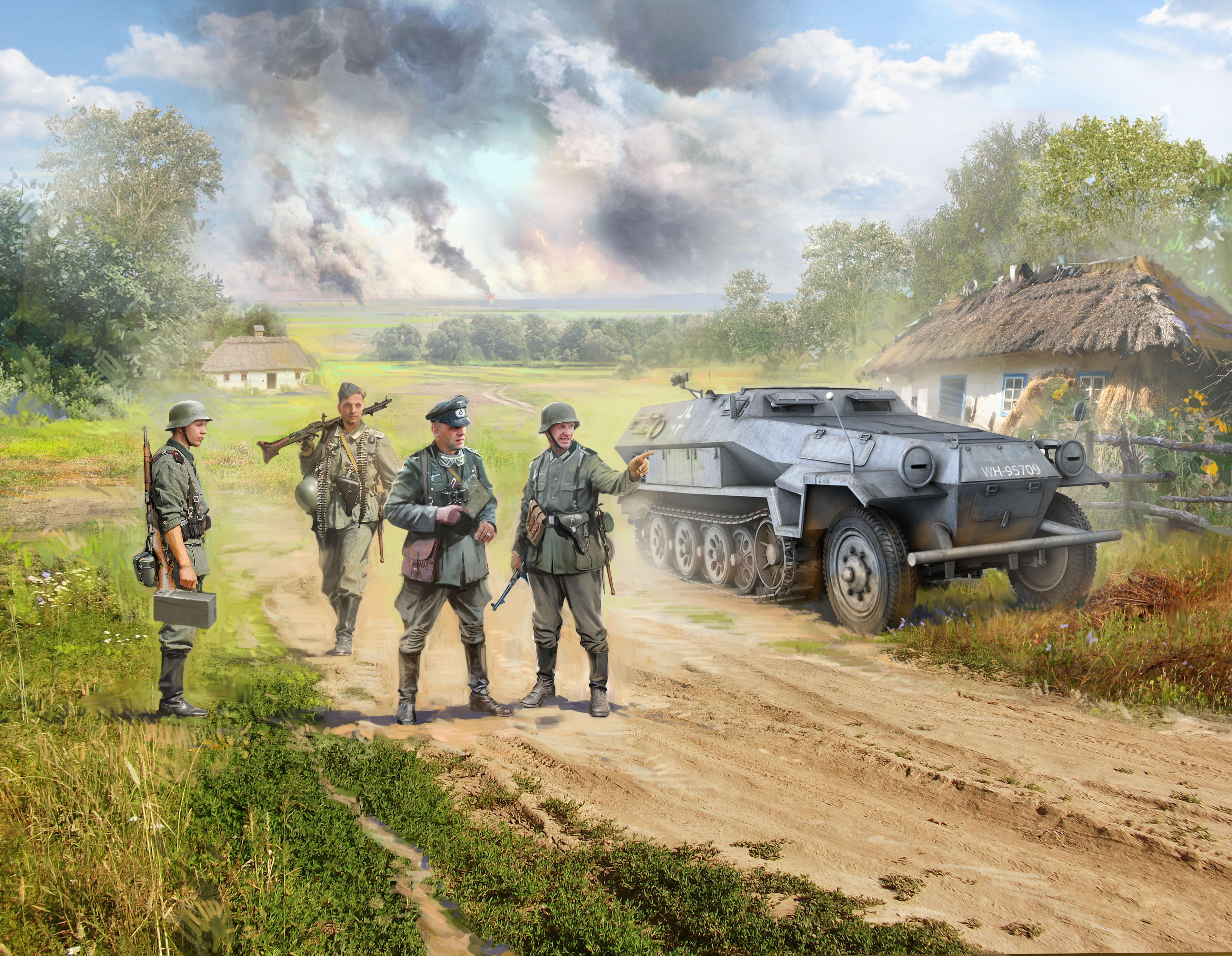 1/35 Sd.Kfz.251/1 Ausf.A with German Infantry