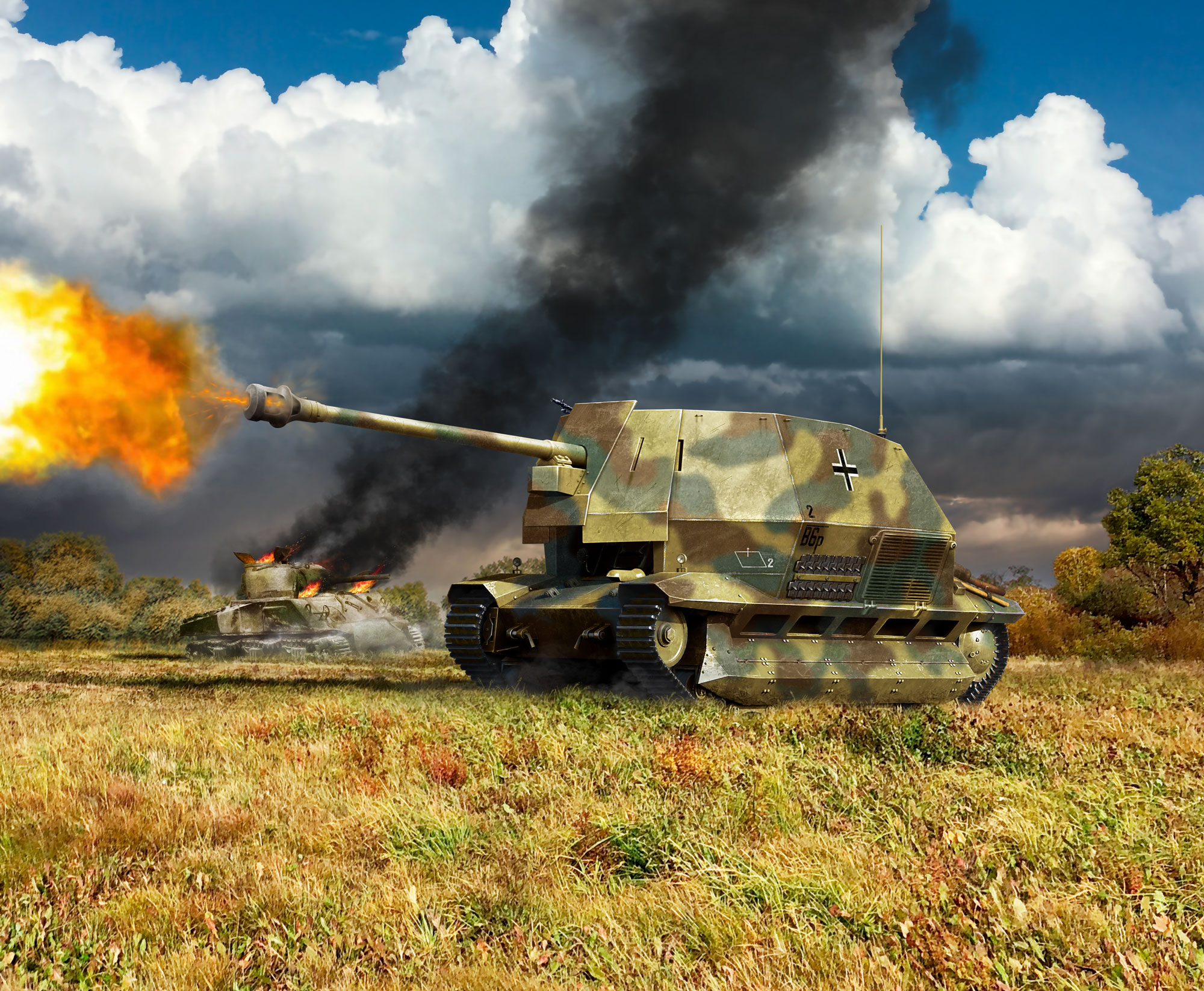 Marder I on FCM 36 base, WWII German Anti-Tank Self-Propelled Gun