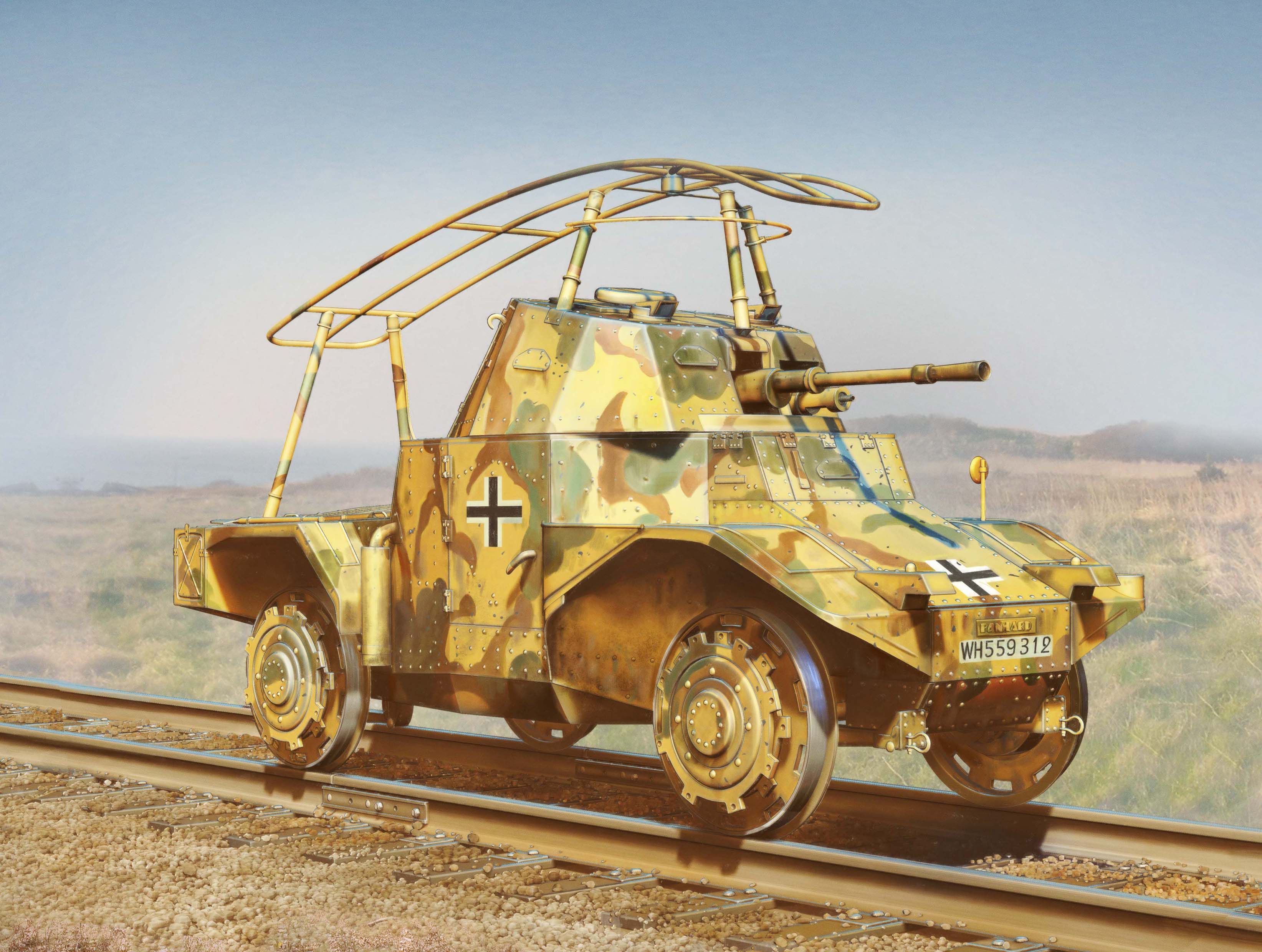 Panzerspähwagen P 204 (f) Railway, WWII German Armoured Vehicle