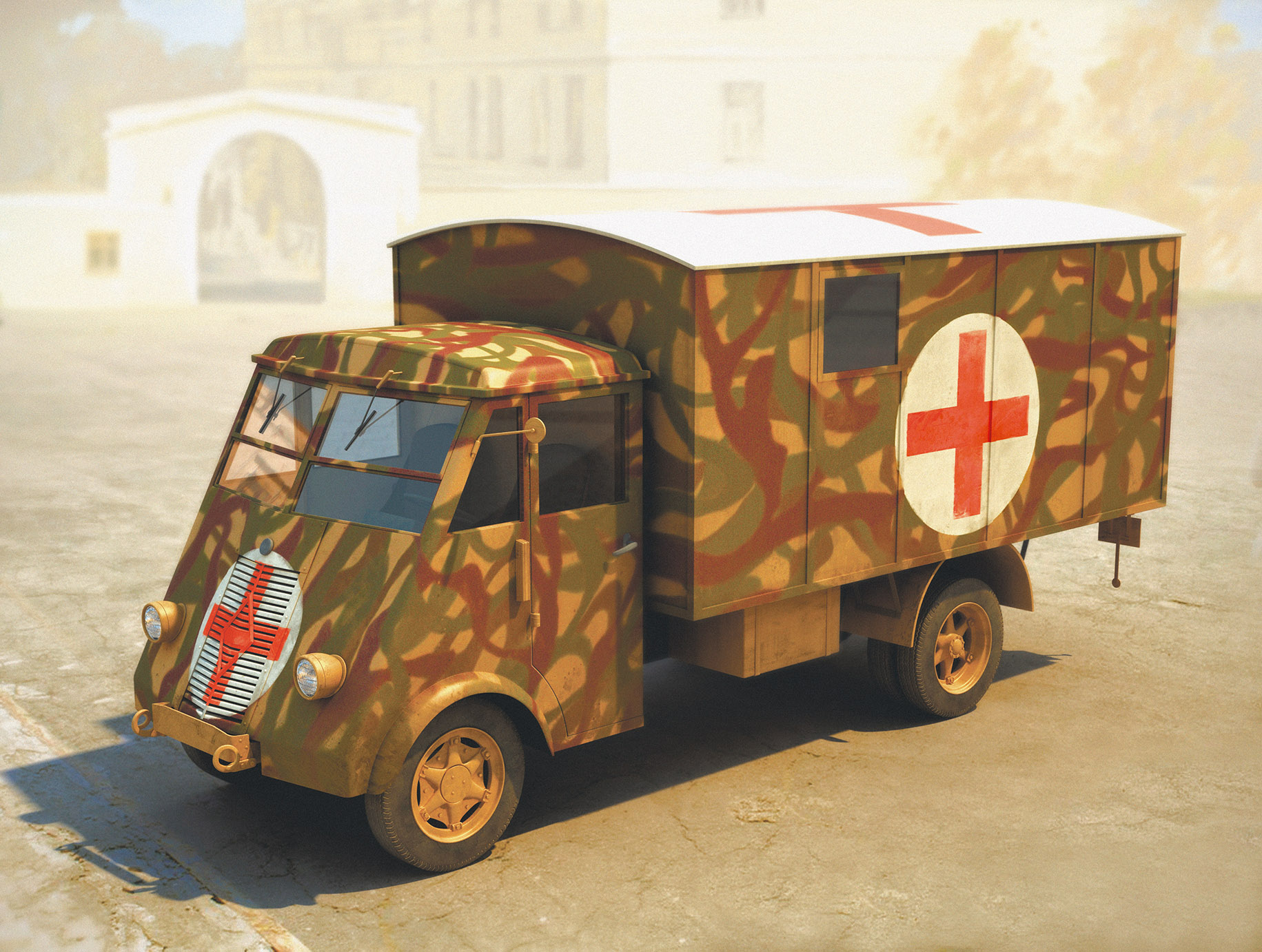 1/35 Lastkraftwagen 3,5 t AHN with Shelter, WWII German Ambulance Truck