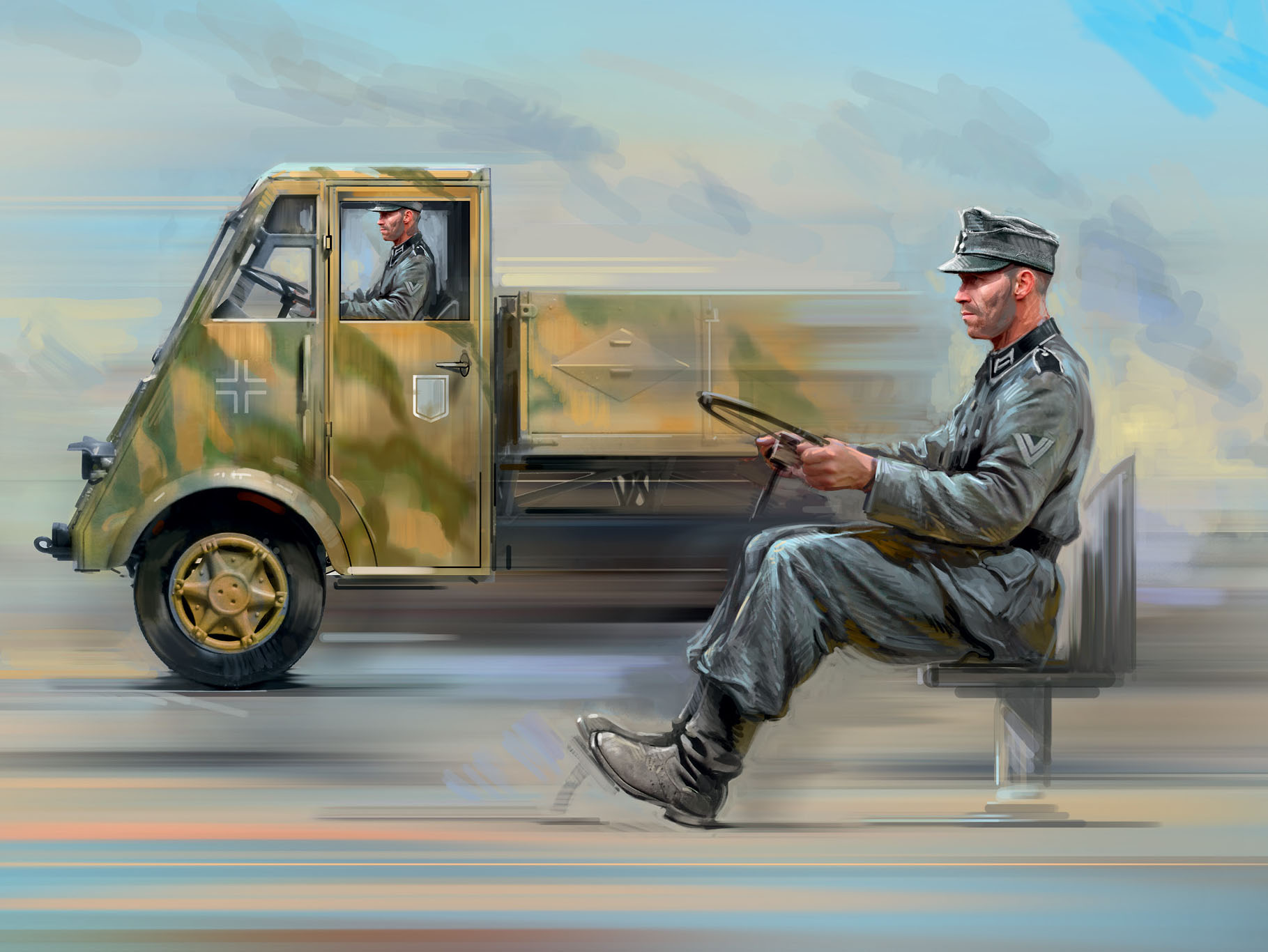1/35 Lastkraftwagen 3,5 t AHN with German Drivers
