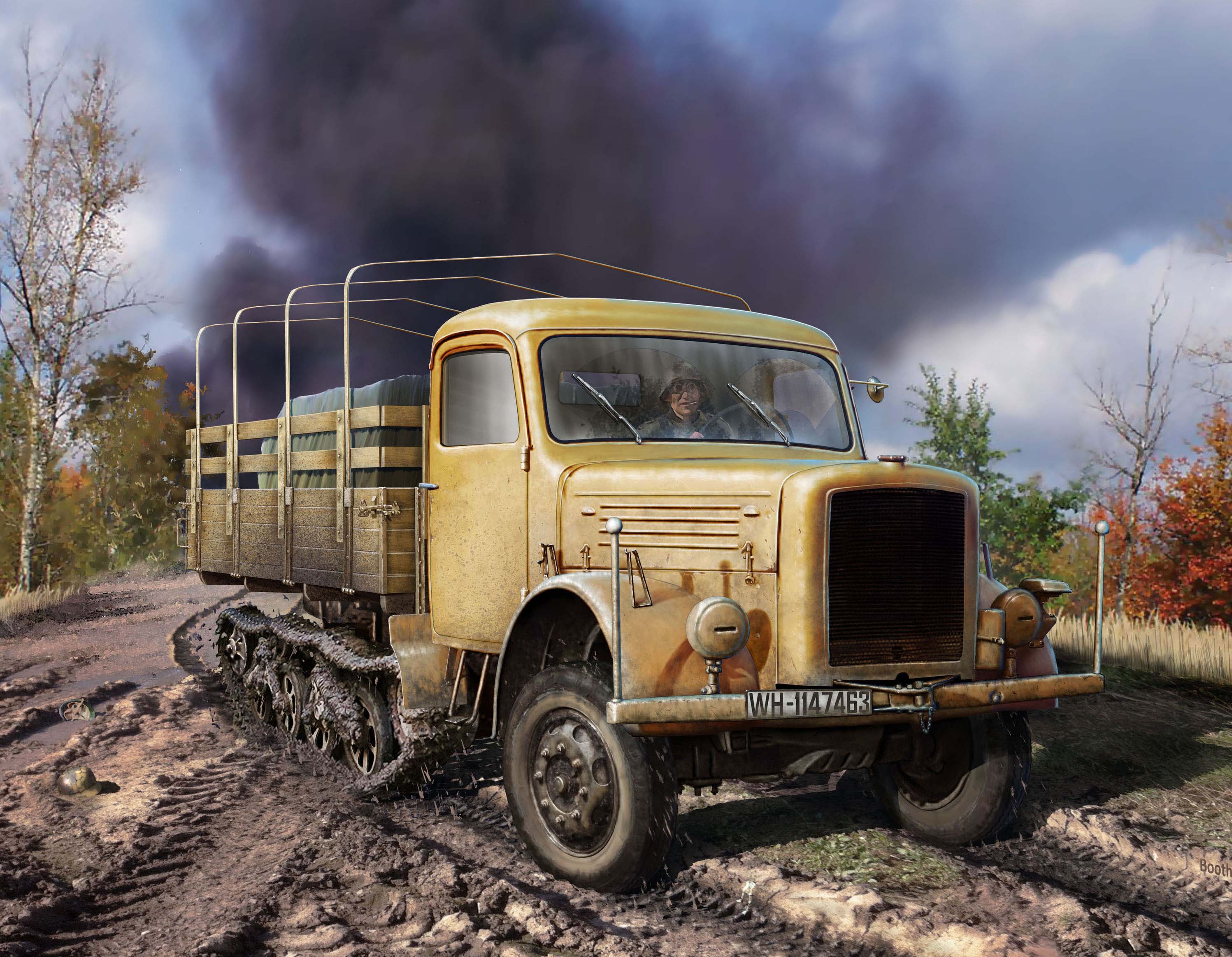 1/35 KHD S3000/SS M Maultier, WWII German Semi-Tracked Truck