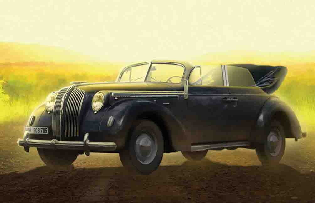 1/35 Admiral Cabriolet, WWII German Staff Car with Figures