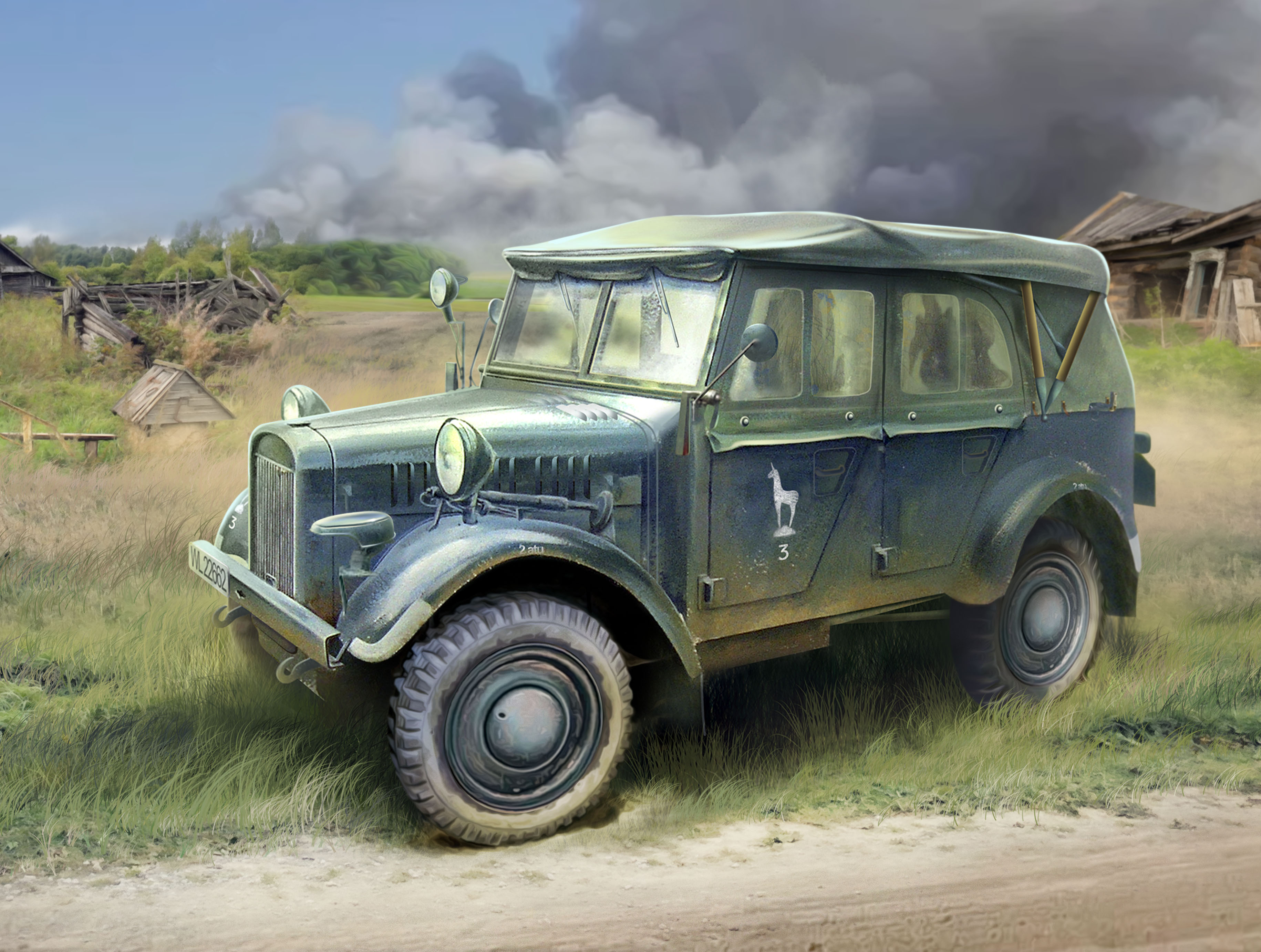 1/35 le.gl.Einheitz-Pkw Kfz.1 Soft Top, WWII German Light Personnel Car