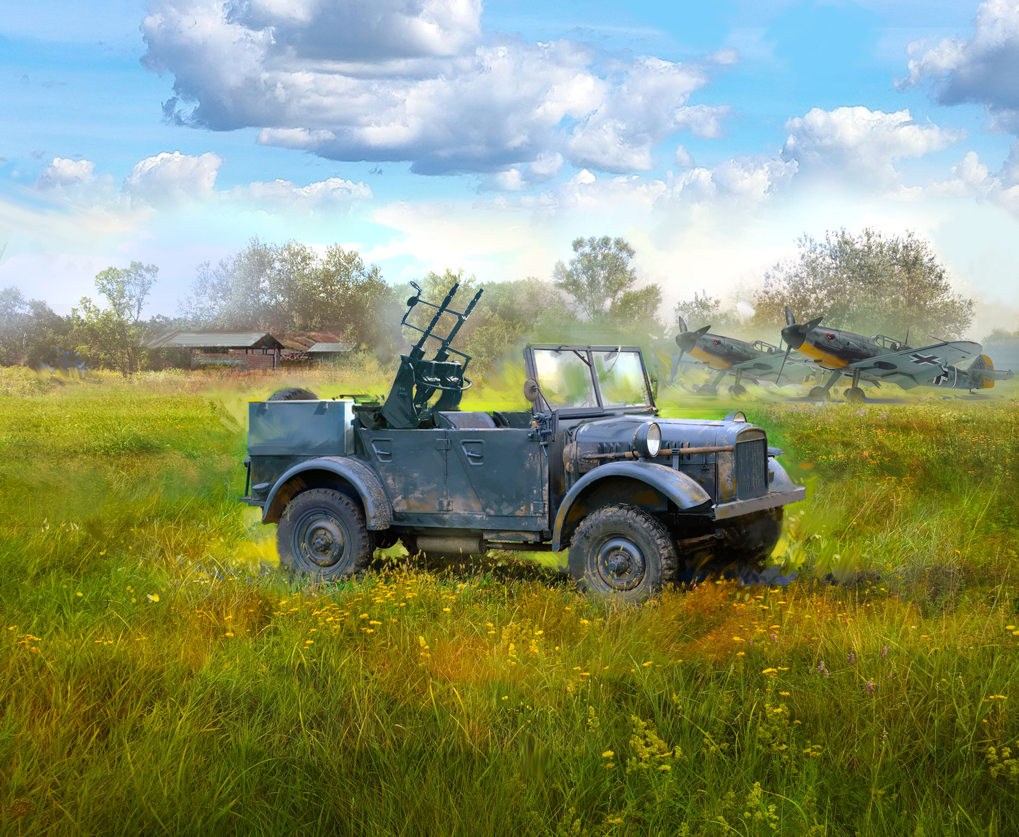 le.gl.Einheitz-Pkw Kfz.4, WWII German Light Anti-Aircraft Vehicle