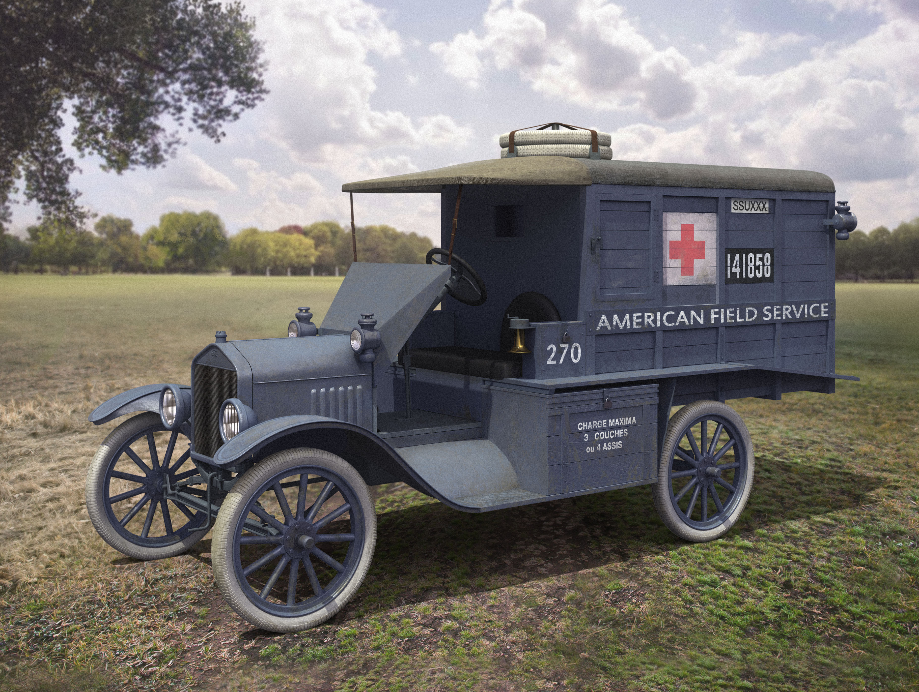 1/35 Model T 1917 Ambulance (early), WWI AAFS Car