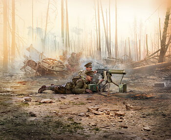1/35 WWI British Vickers MG Crew (Vickers MG & 2 figures)