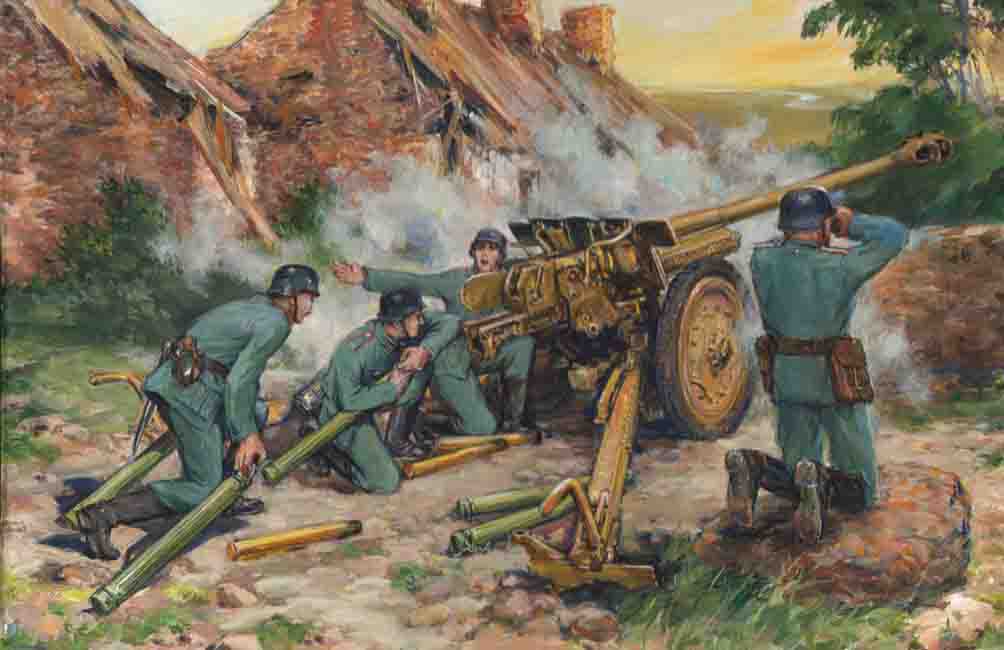 1/35 7,62 cm Pak 36(r) with German Crew (4 figures)