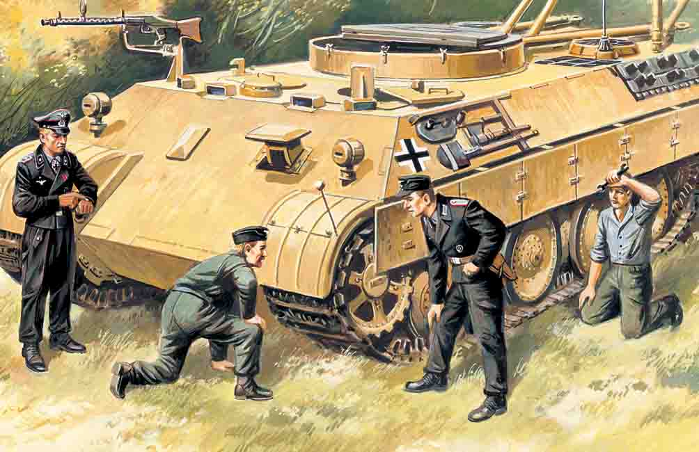 1/35 German Tank Crew (1943-1945) (4 figures - 1 officer, 1 unterofficer, 2 soldiers)