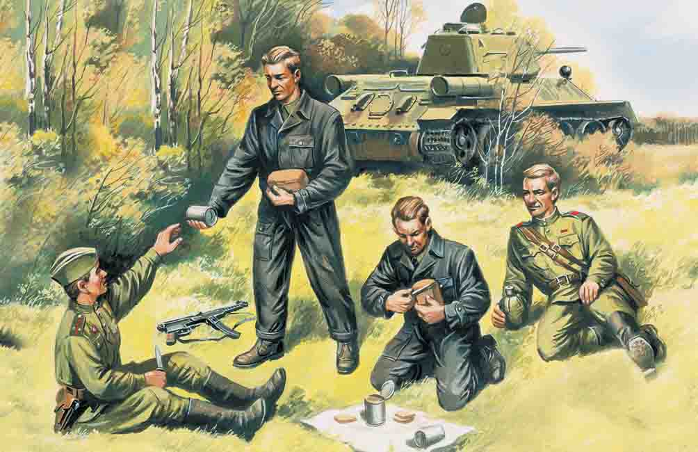 1/35 Soviet Tank Crew (1943-1945) (4 figures - 2 officers, 2 tankmen)