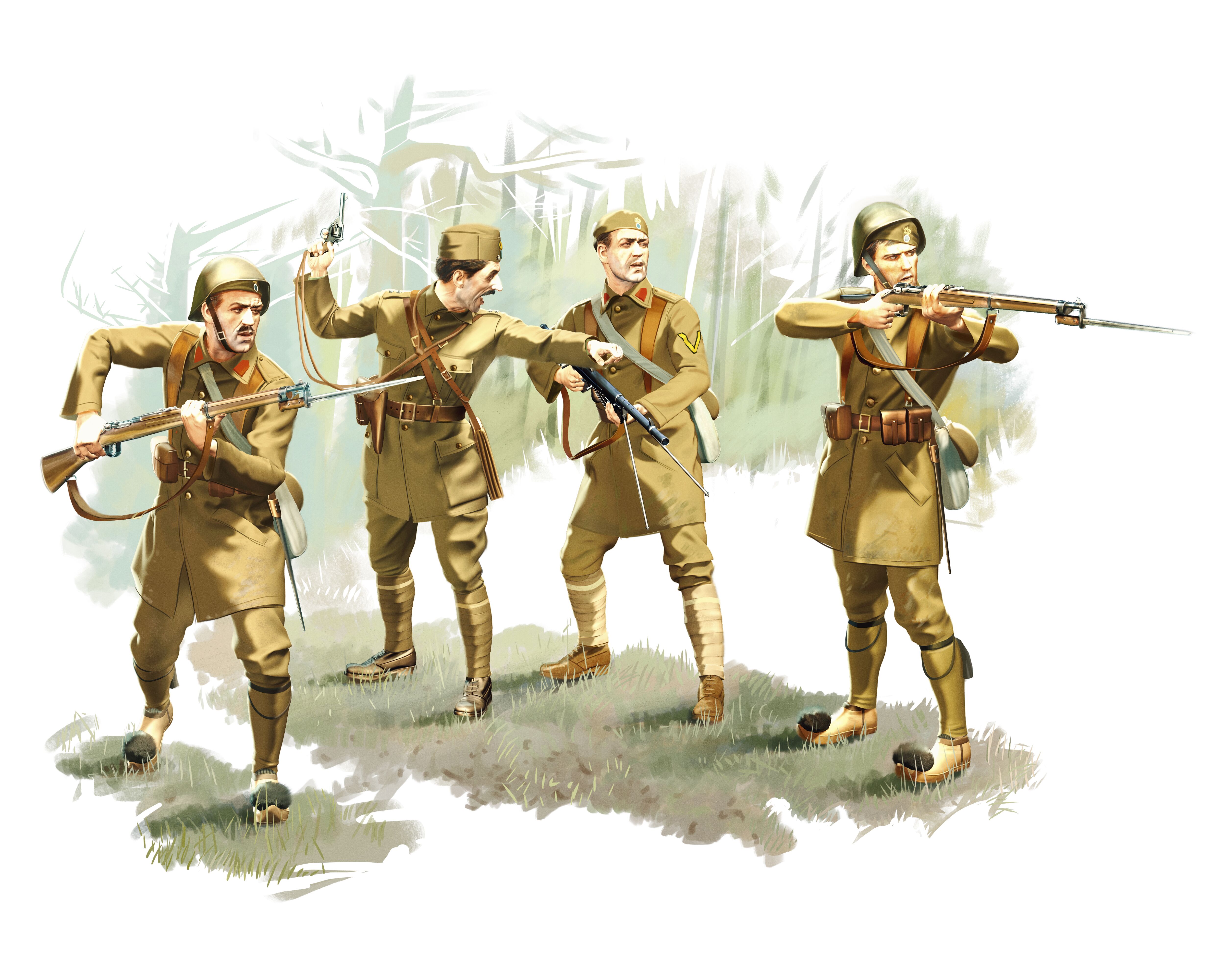 Greek Evzones (1940-1941) (4 figures)