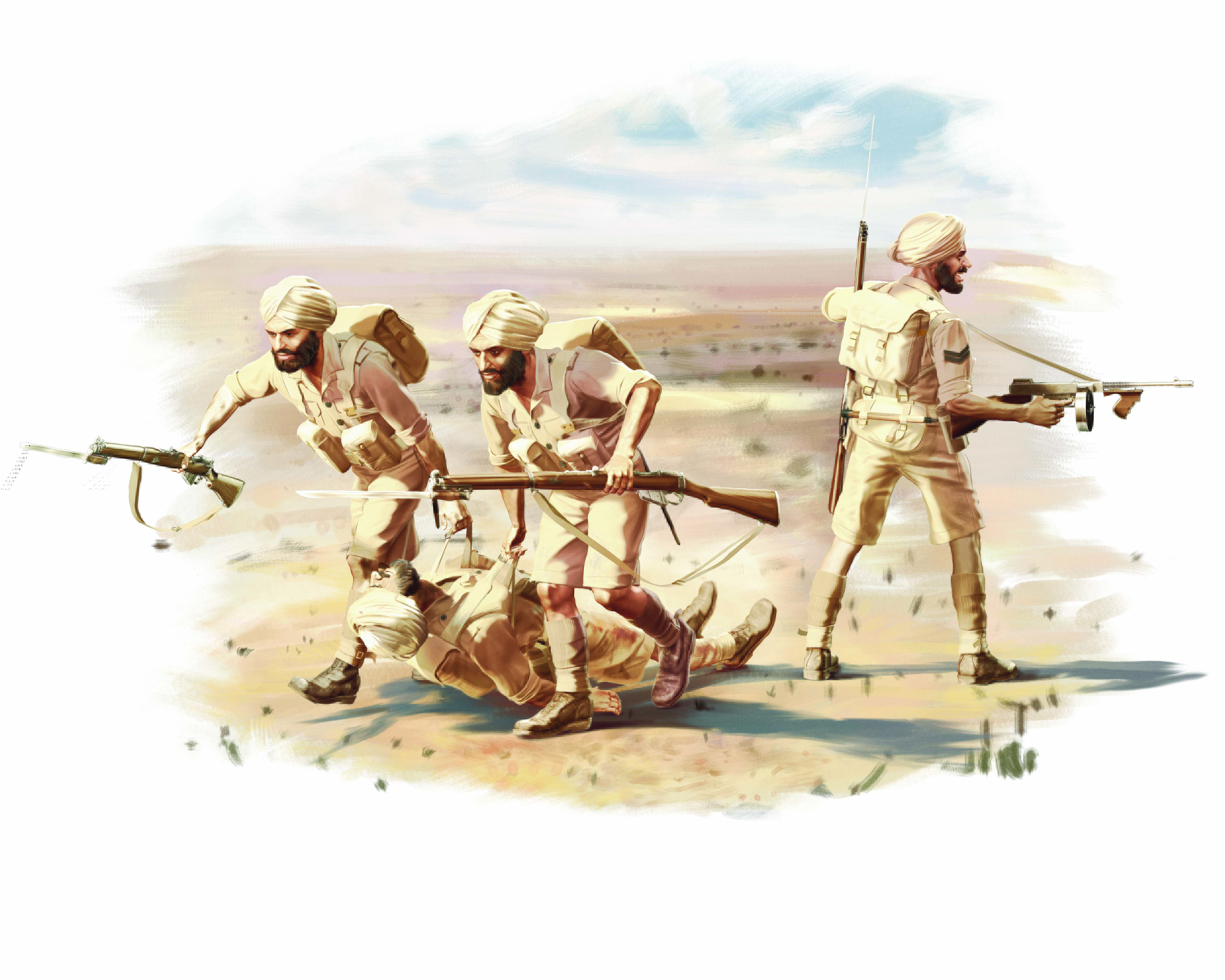 1/35 Indian Sikh Rifles (1942) (4 figures)