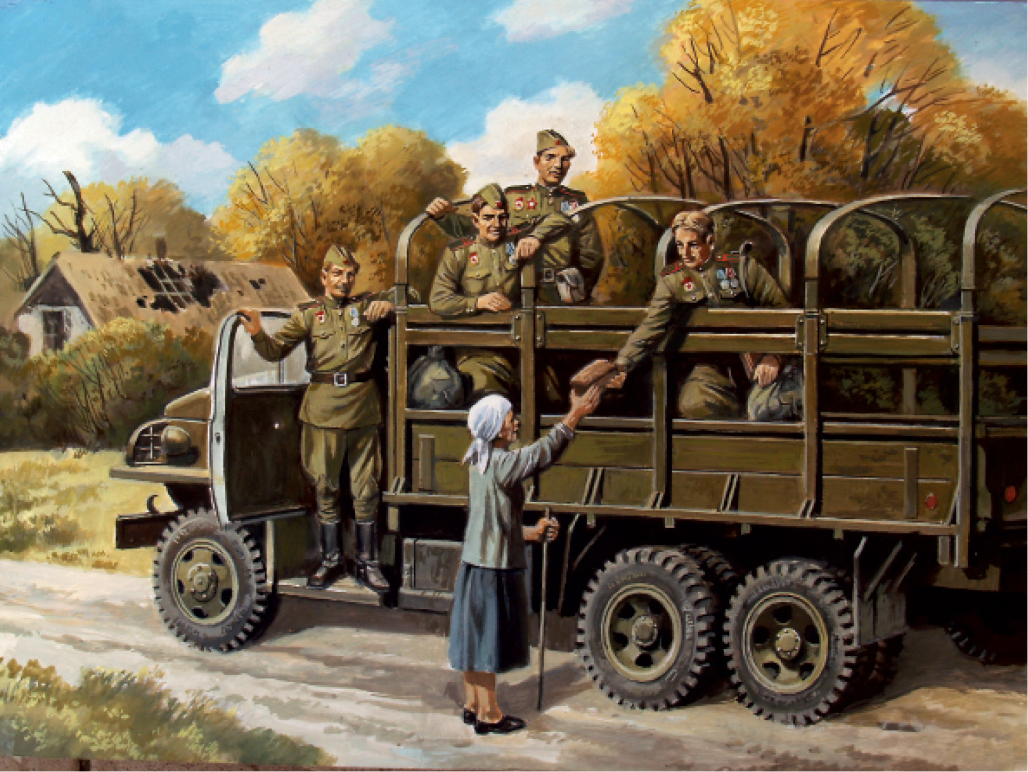 1/35 Soviet Motorized Infantry (1943-1945), (5 figures)