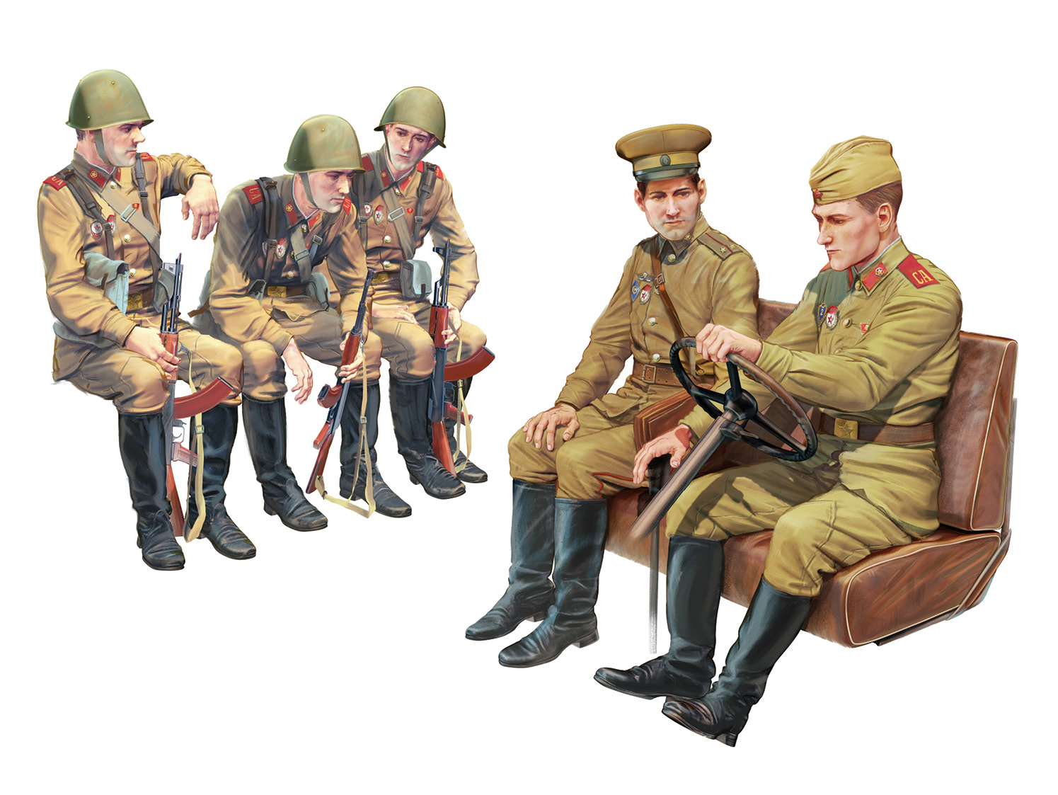 1/35 Soviet Army Servicemen (1979-1991), (5 figures)