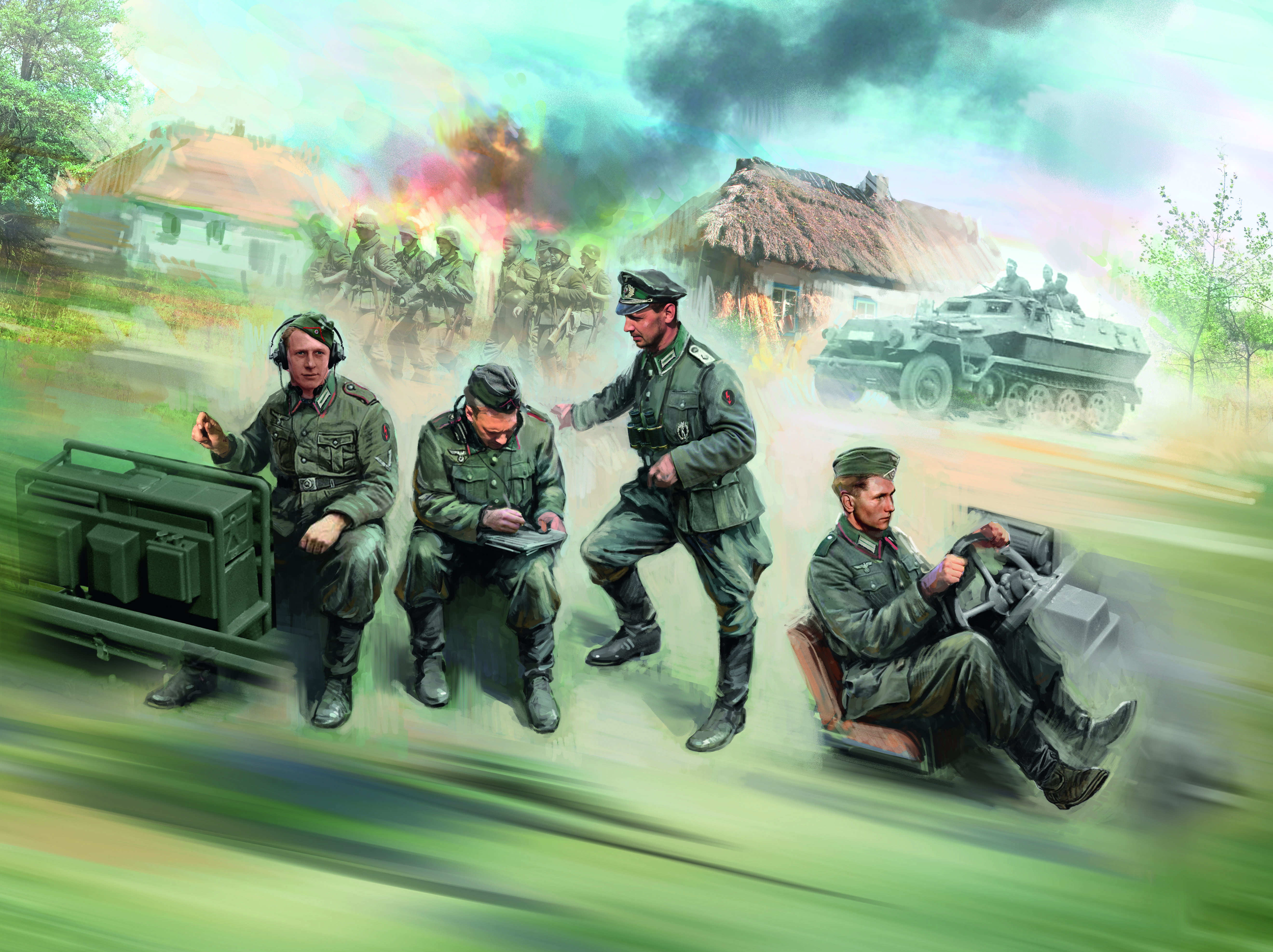1/35 German Command Vehicle Crew (1939-1942) (4 figures)