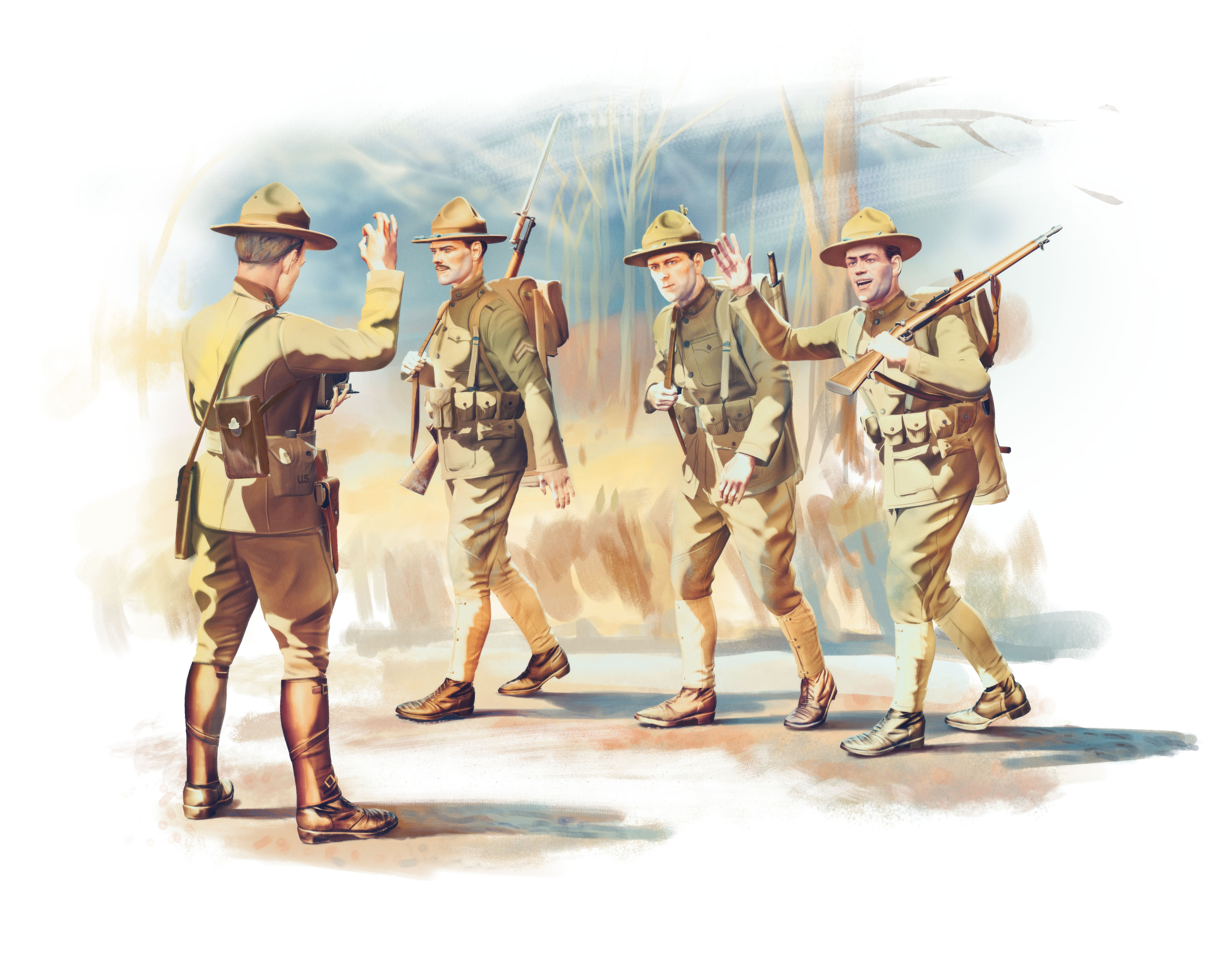 1/35 US Infantry (1917) (4 figures)