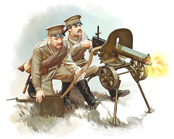 1/35 WWI Russian Maxim MG Team (2 figures)