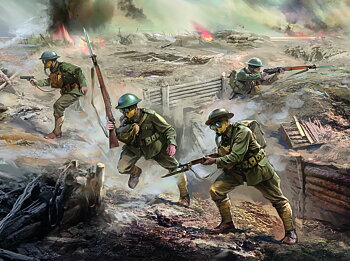 1/35 US Infantry in Gas Masks (1918) (4 figures)