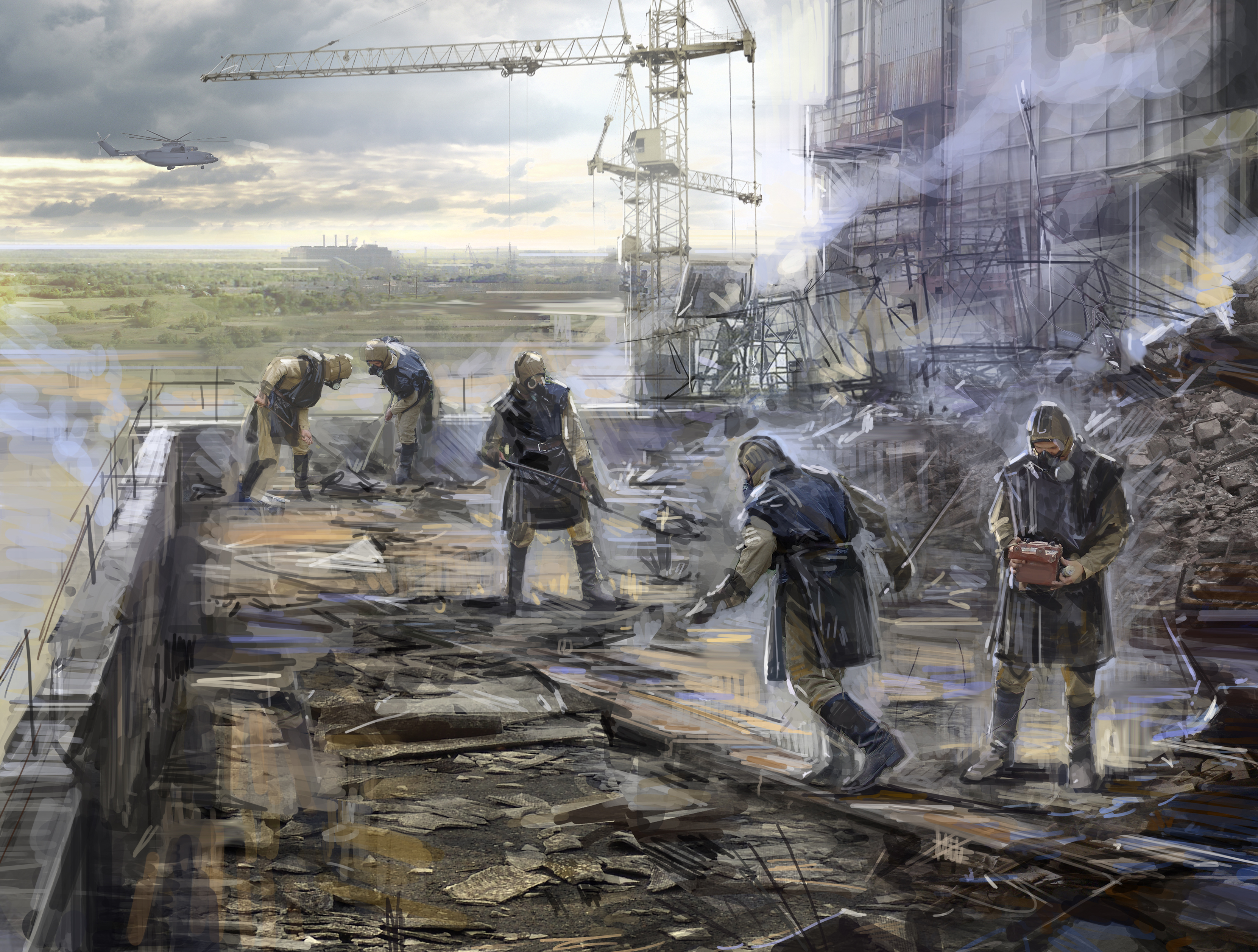 1/35 Chernobyl#3. Rubble cleaners (5 figures)