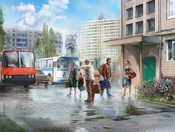 1/35 Chernobyl#5. Extraction (2 adults, 2 children and luggage)