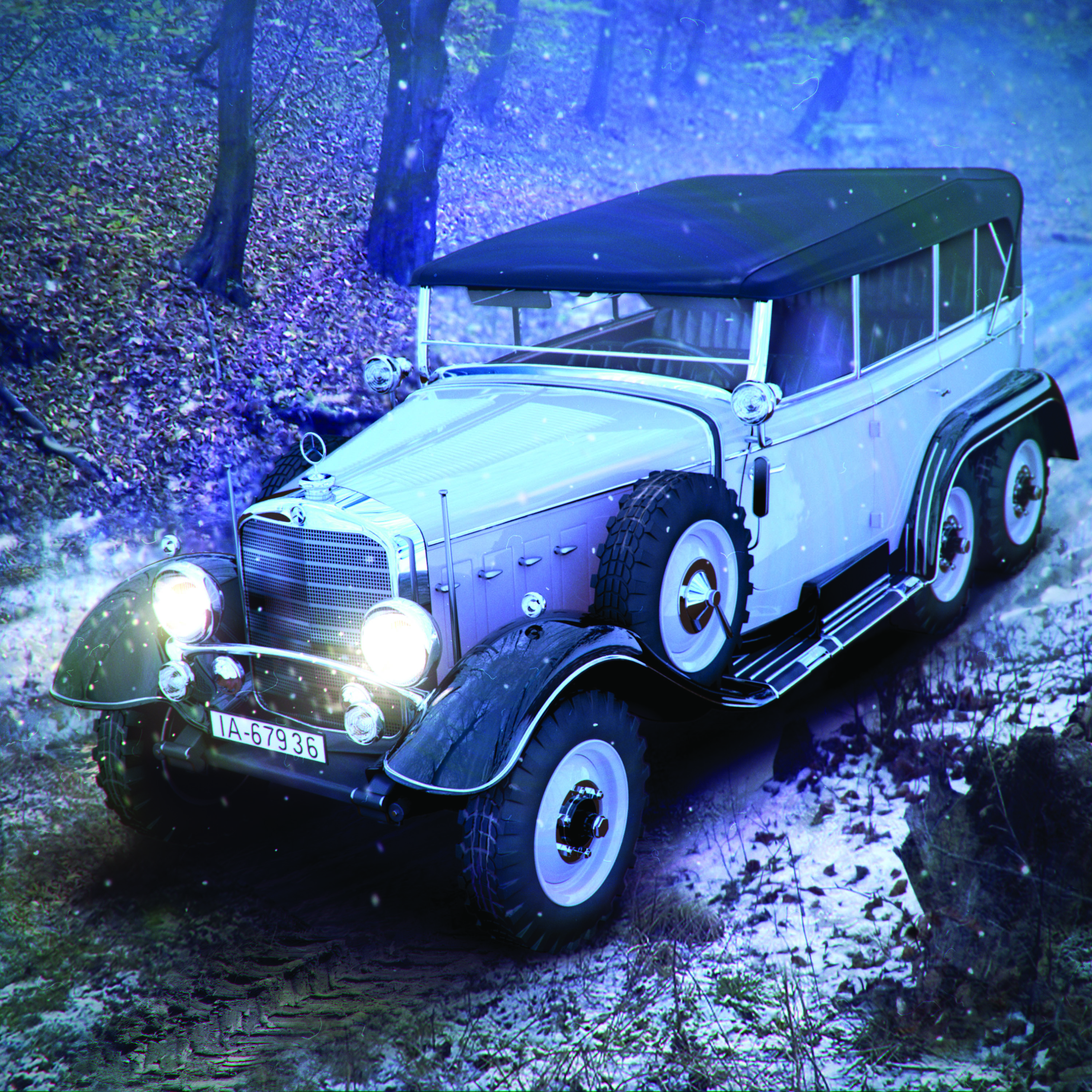 1/24 Typ G4  Soft Top, WWII German Personnel Car