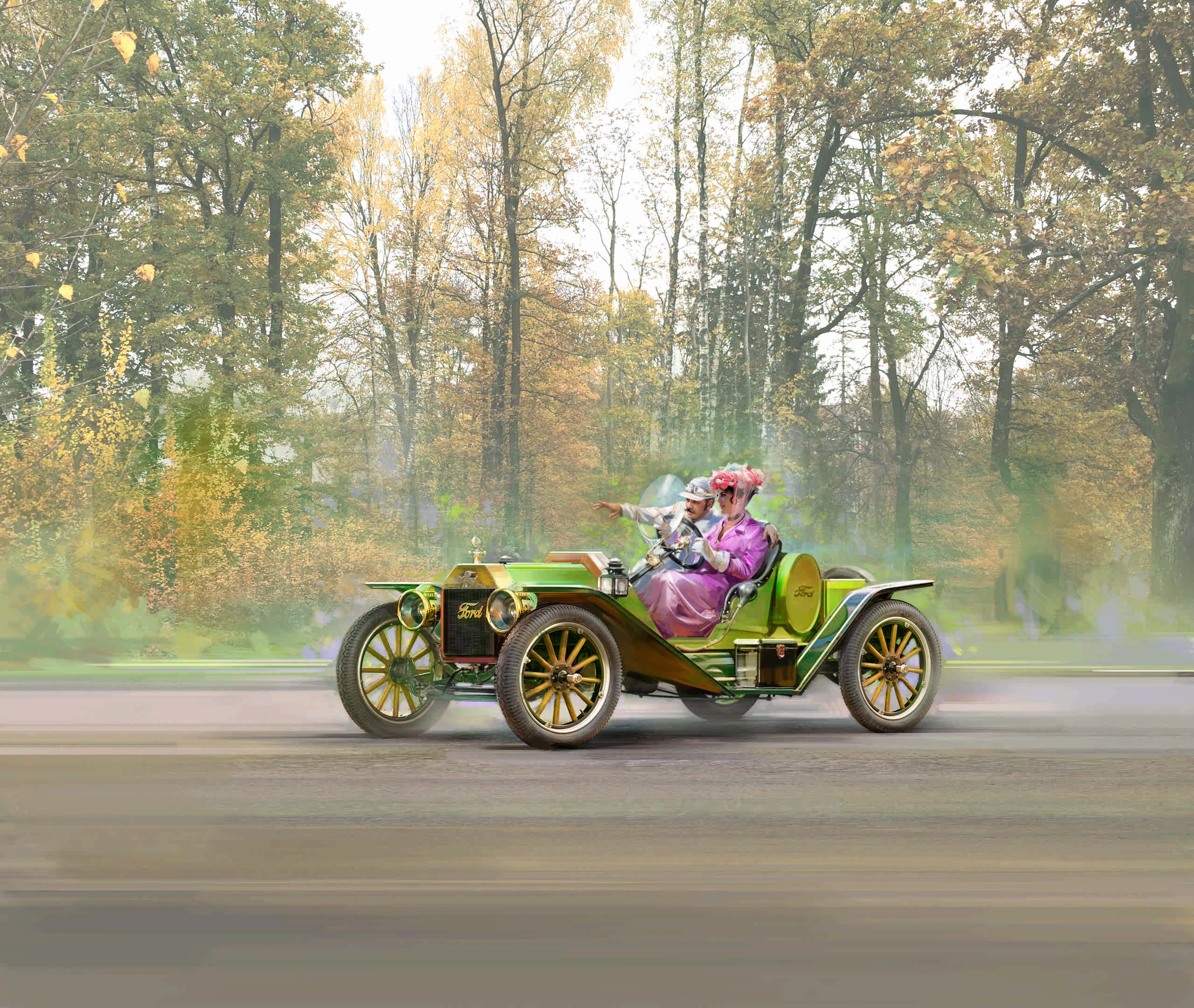1/24 Model T 1913 Speedster with American Sport Car Drivers