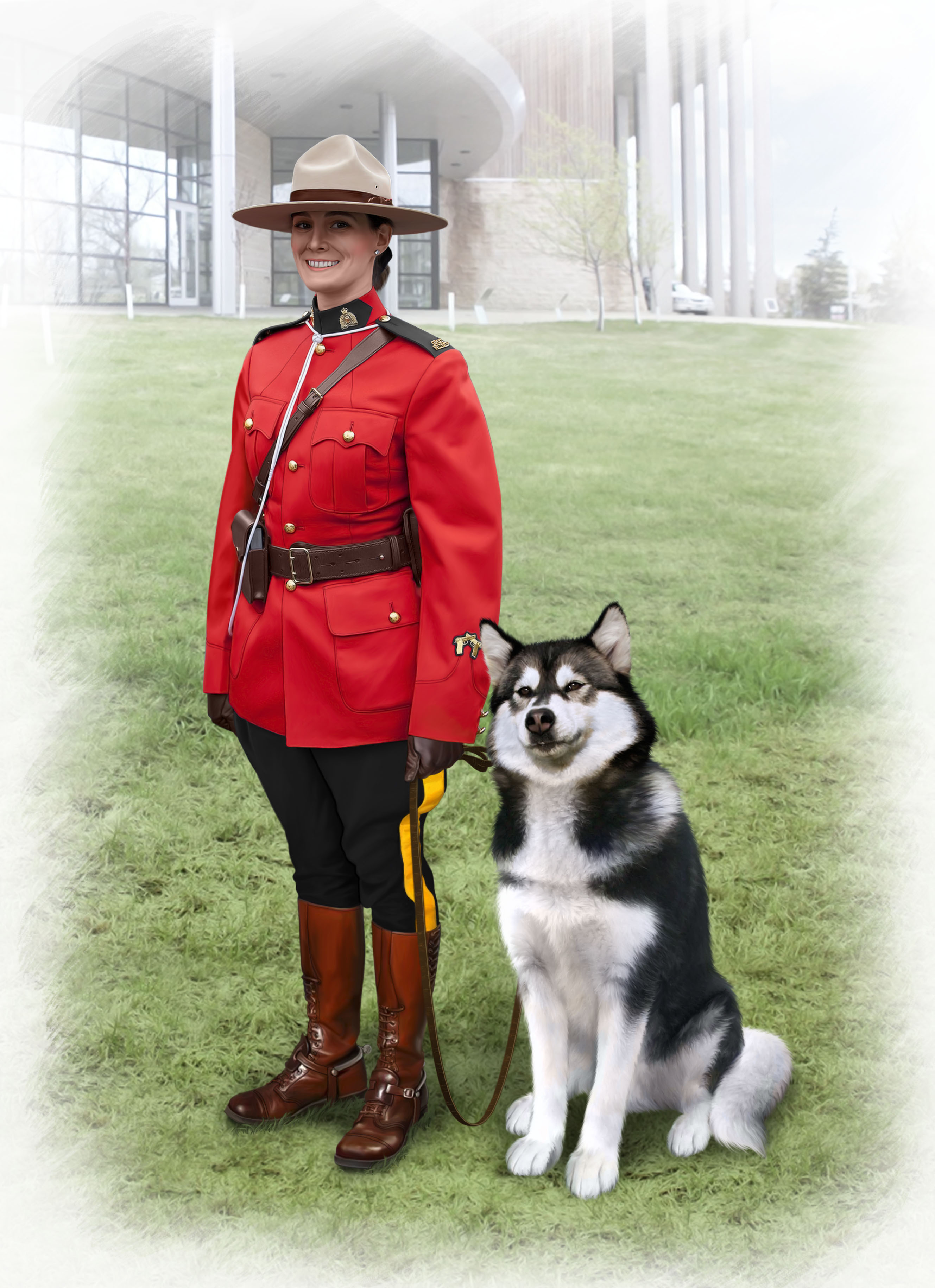 RCMP Female Officer with dog