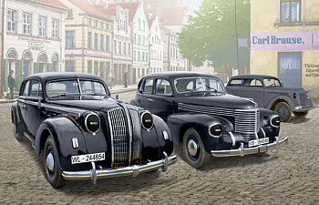 1/35 Wehrmacht Personnel Cars (Kadett K38 Saloon, Kapitan Saloon, Admiral Saloon)