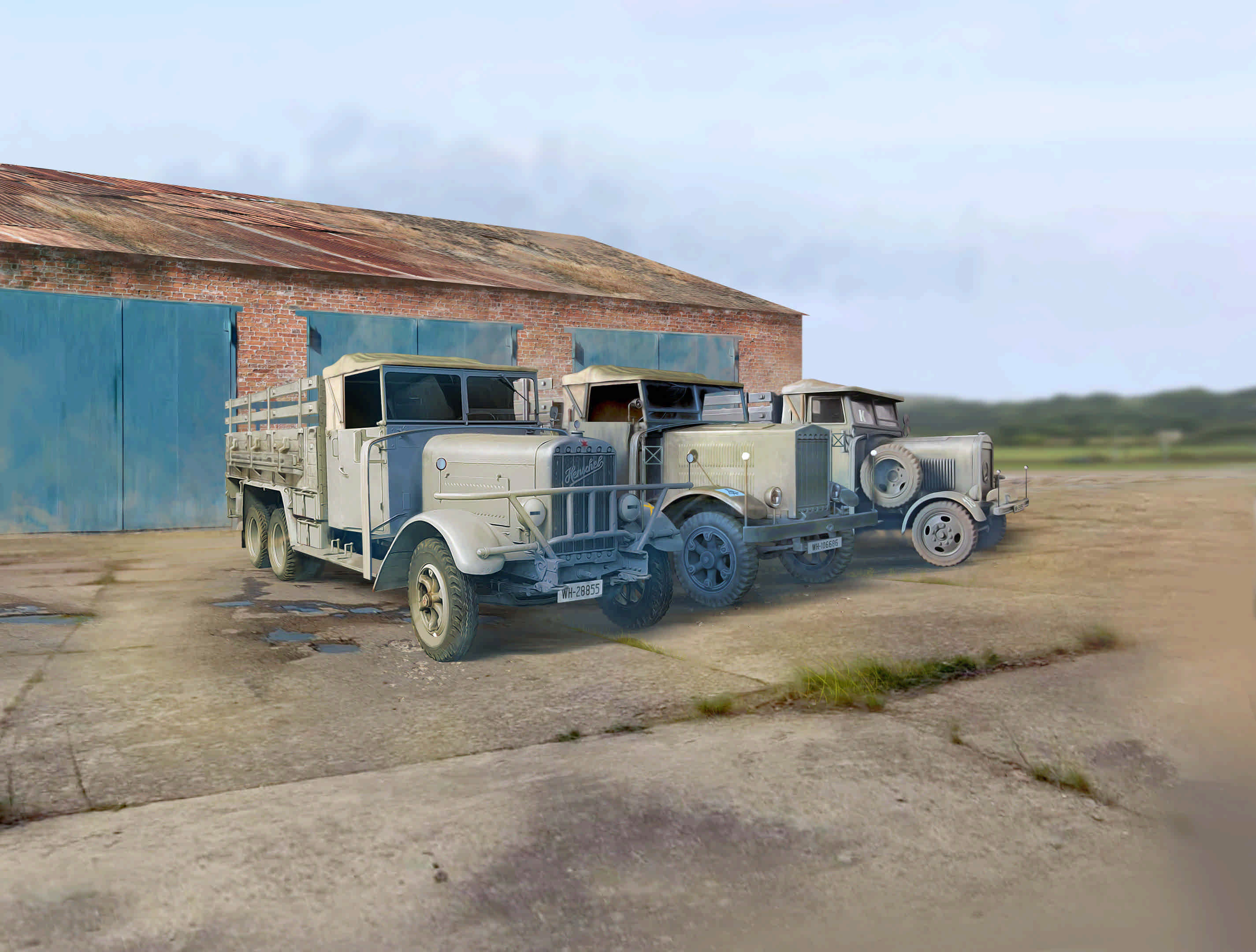 1/35 Wehrmacht 3-axle Trucks (Henschel 33D1, Krupp L3H163, LG3000)