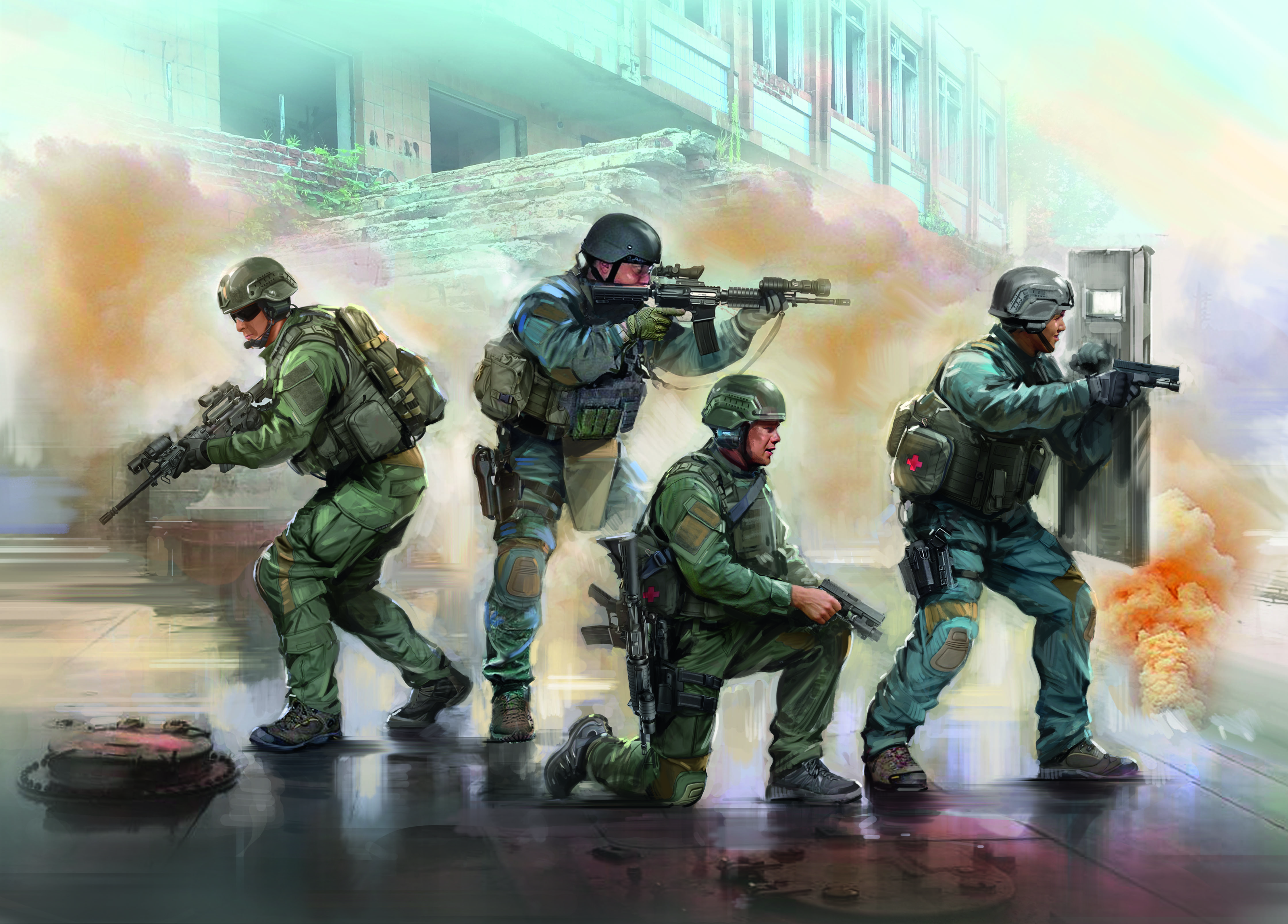 S.W.A.T. Team (4 figures)