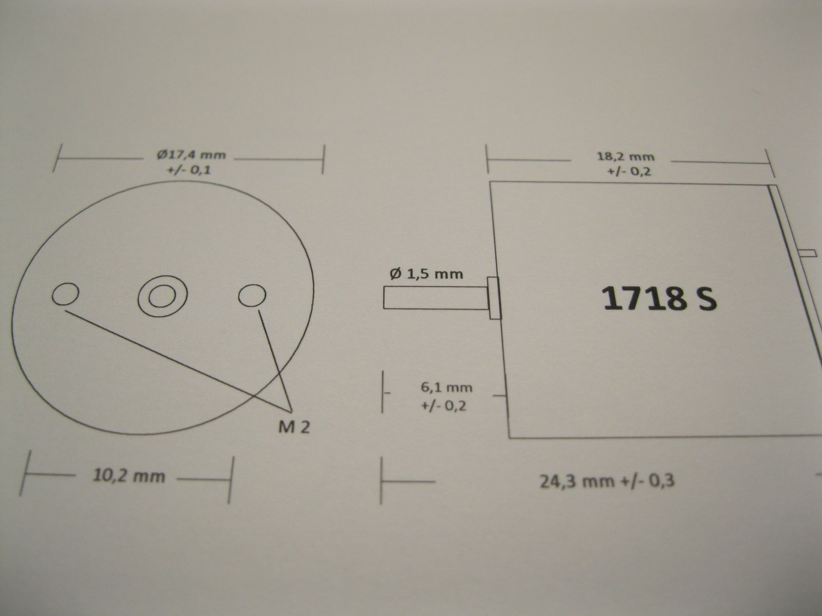 Motor 17x17 - en motoraxel: 17 - 2