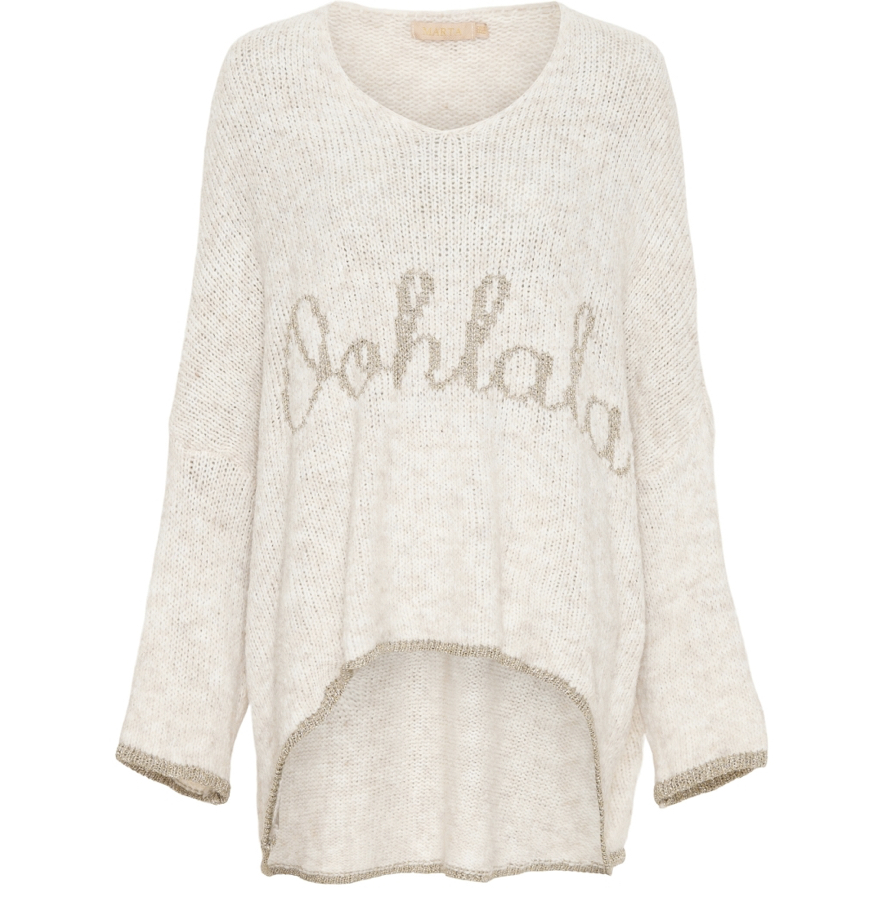 Oohlala Beige Stickad tröja 