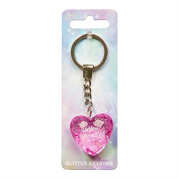 Nyckelring, Glitter heart - Världens bästa tjej