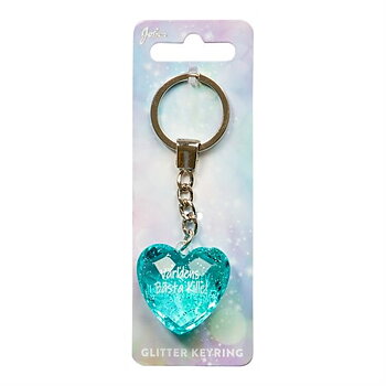Nyckelring, Glitter heart - Världens bästa kille