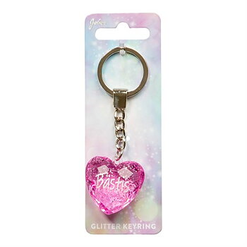 Nyckelring, Glitter heart - Bästis