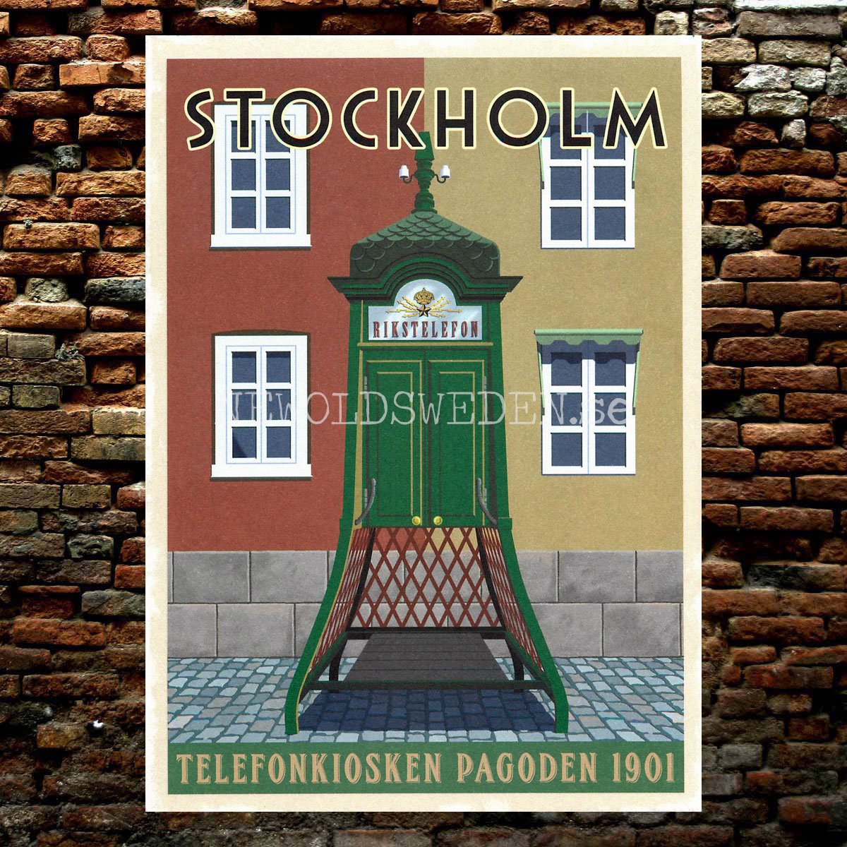 STOCKHOLM TELEFONKIOSKEN PAGODEN 1901 A4 - ThomasO - BB09 - 2