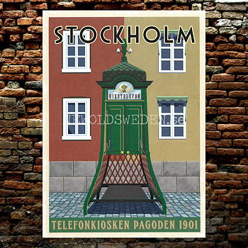 STOCKHOLM TELEFONKIOSKEN PAGODEN 1901 A4 - ThomasO - BB09