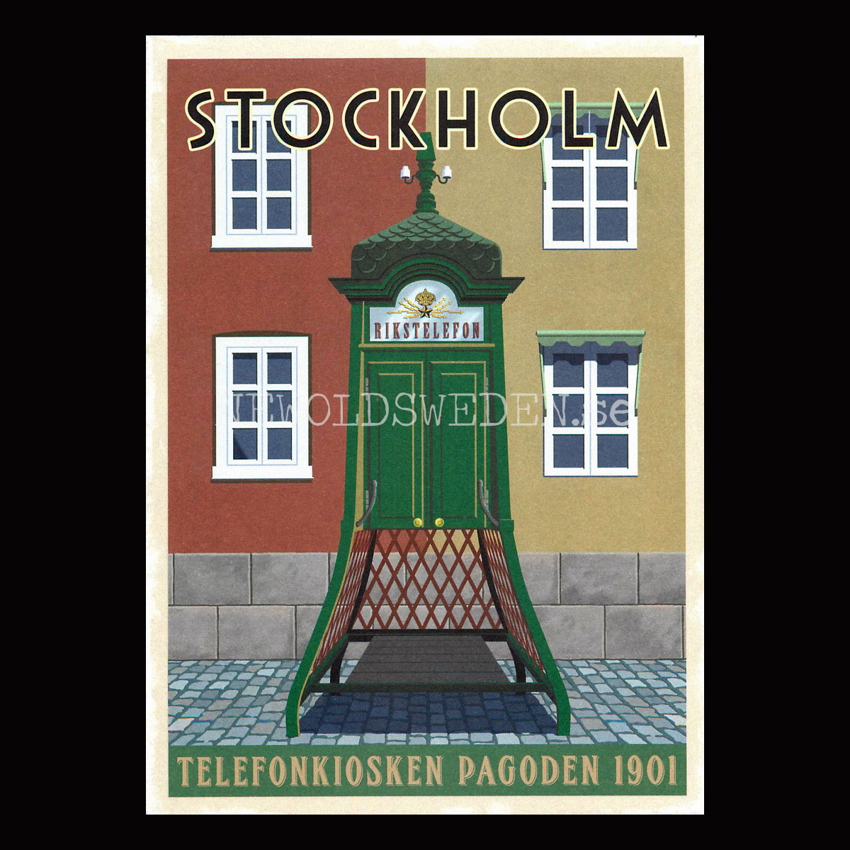 STOCKHOLM TELEFONKIOSKEN PAGODEN 1901 A4 - ThomasO - BB09