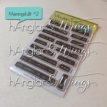 HW  Clear Stamps -Rak Text med bakgrund