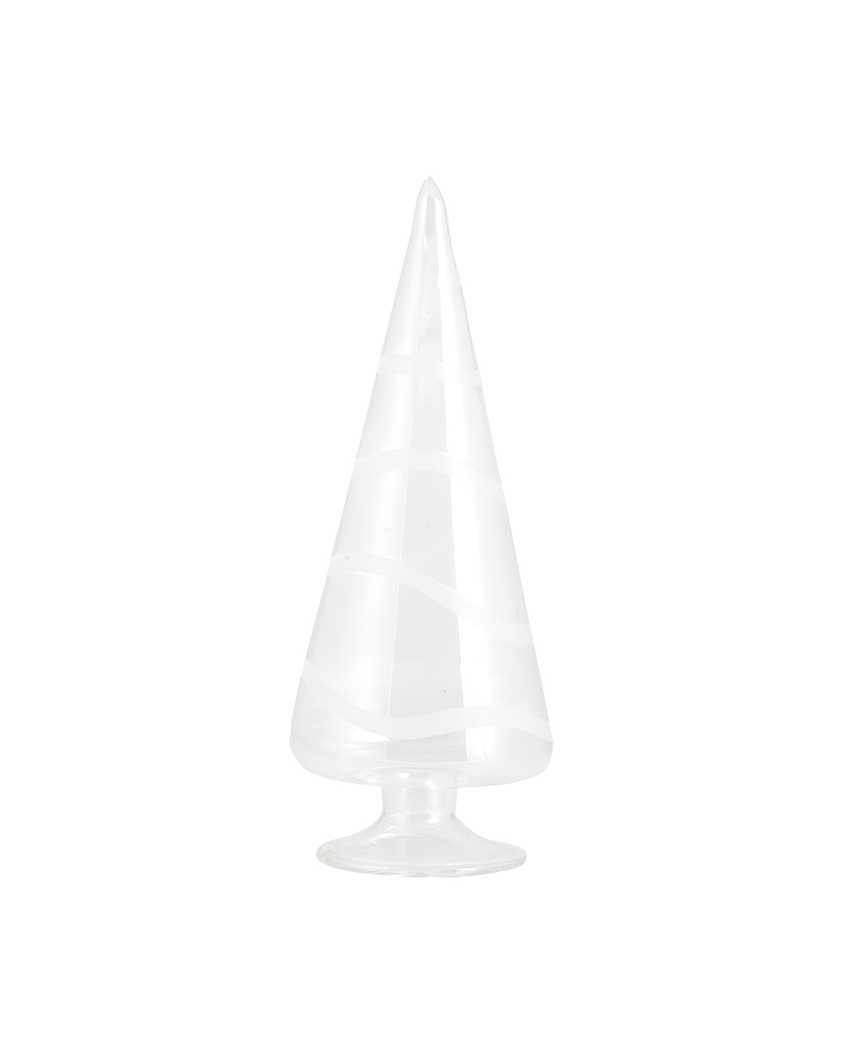 Granbo - Gran - Julgran med frostade girlanger - Klarglas - 21x7 cm - 11