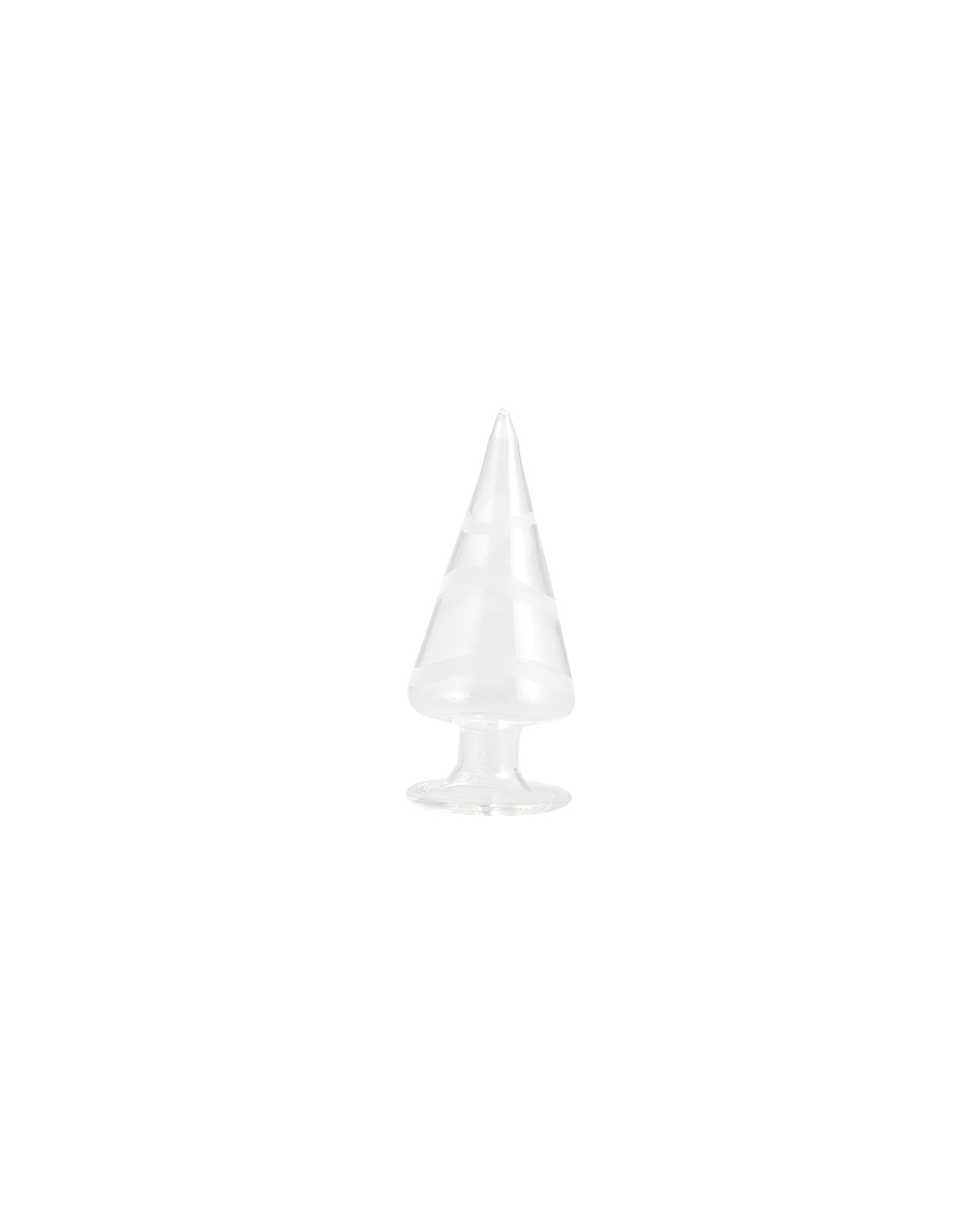 Granbo - Christmas tree with frosted garlands - Clear glass - 10x4 cm - 8