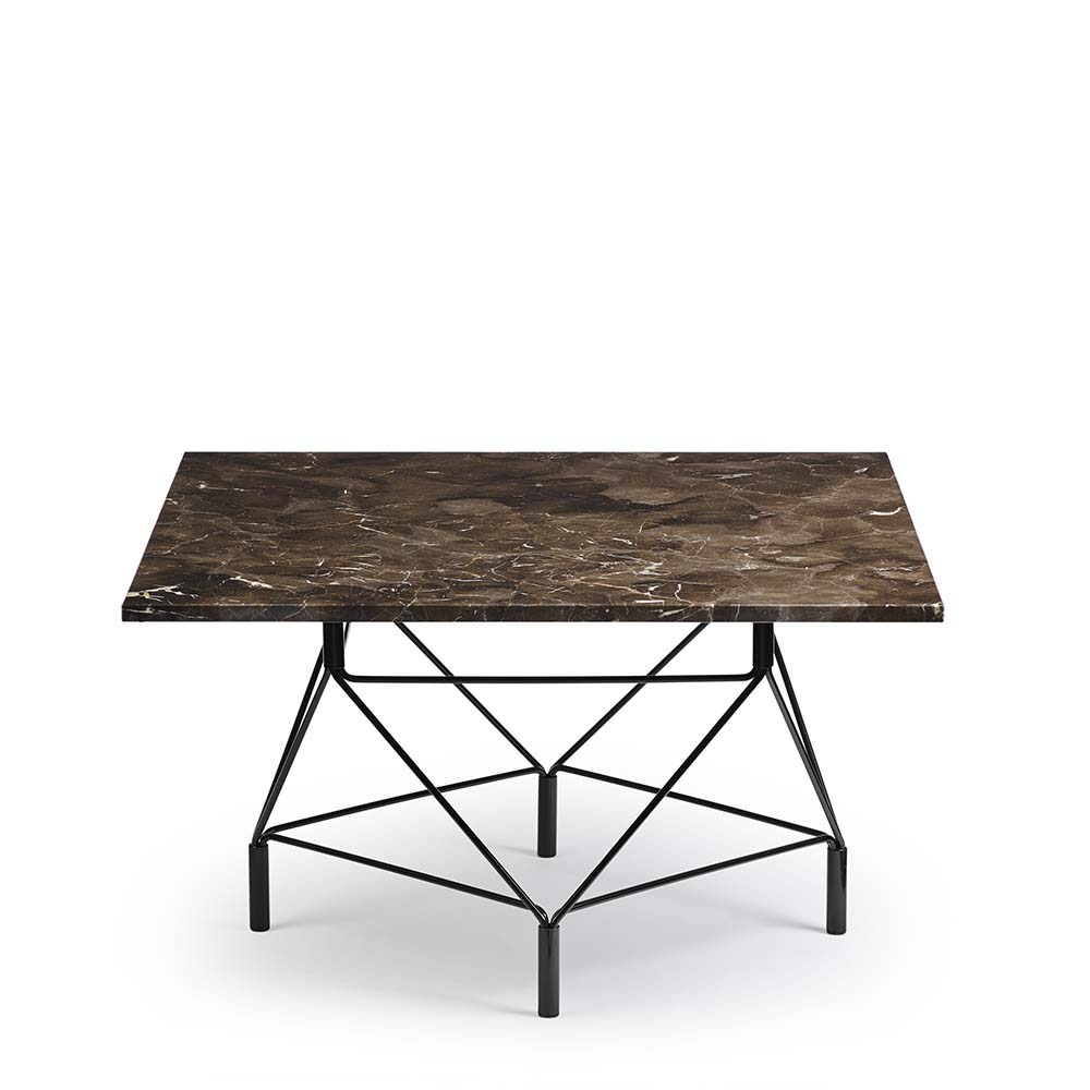 Spider Soffbord Skiva 80x80 cm/Kvadrat stativ (flera val)