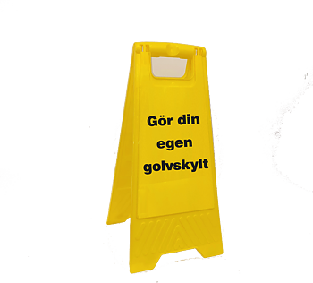 Skyltställ valfri text