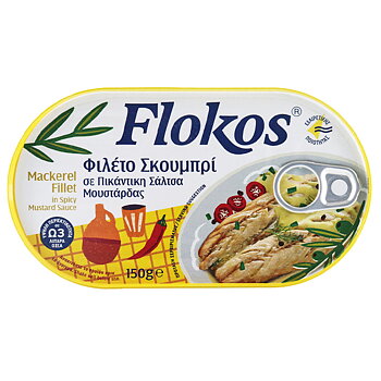 flokos, mackrell fillet in spicy mustard sauce 150g