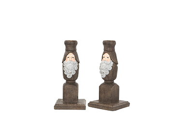 LJUSSTAKE/TOMTE NATUR - POLY LITEN