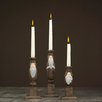 LJUSSTAKE/TOMTE NATUR - POLY LITEN