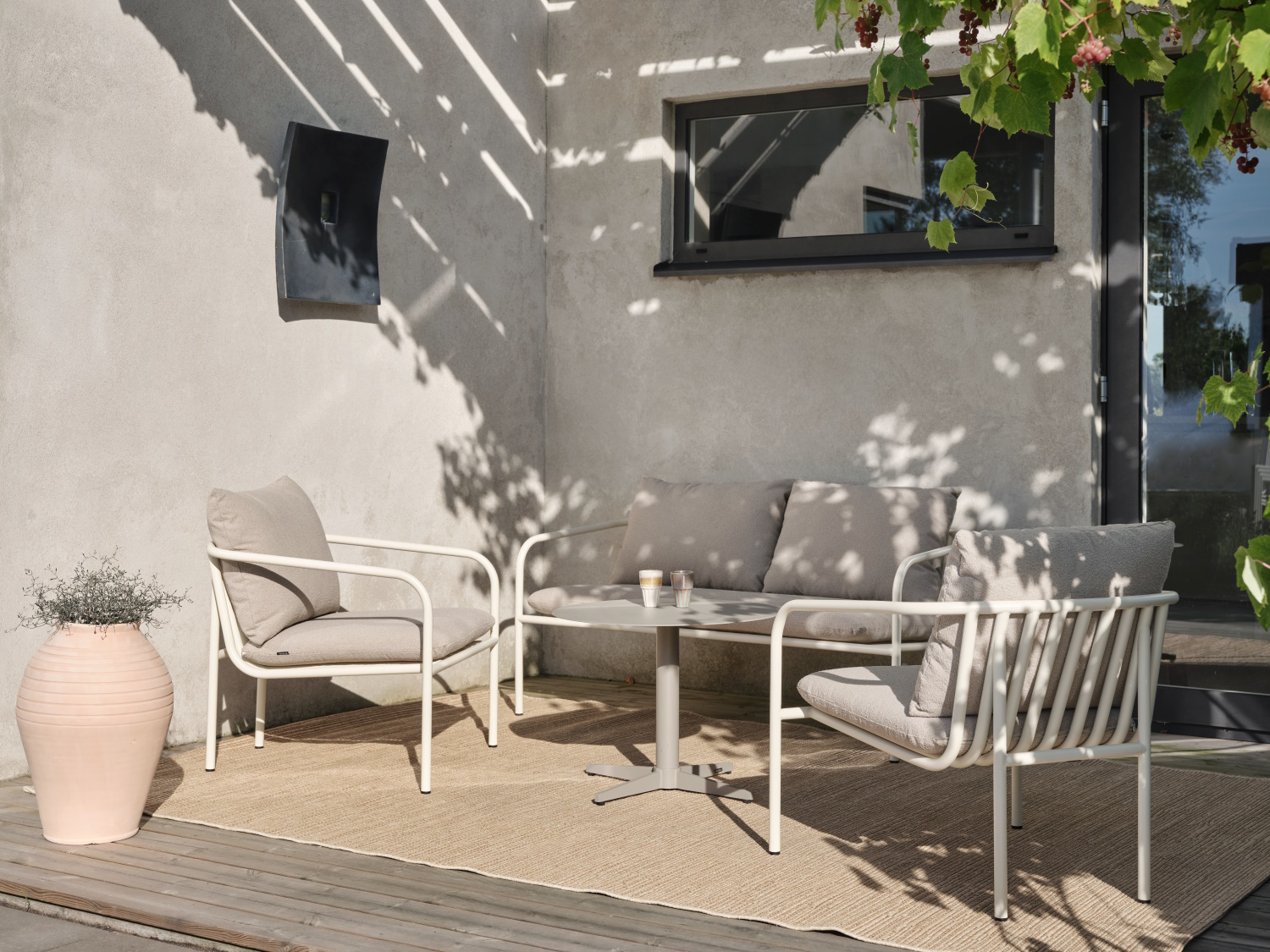 Soffan Bendt 2-sits Vit / Beige Brafab - 6