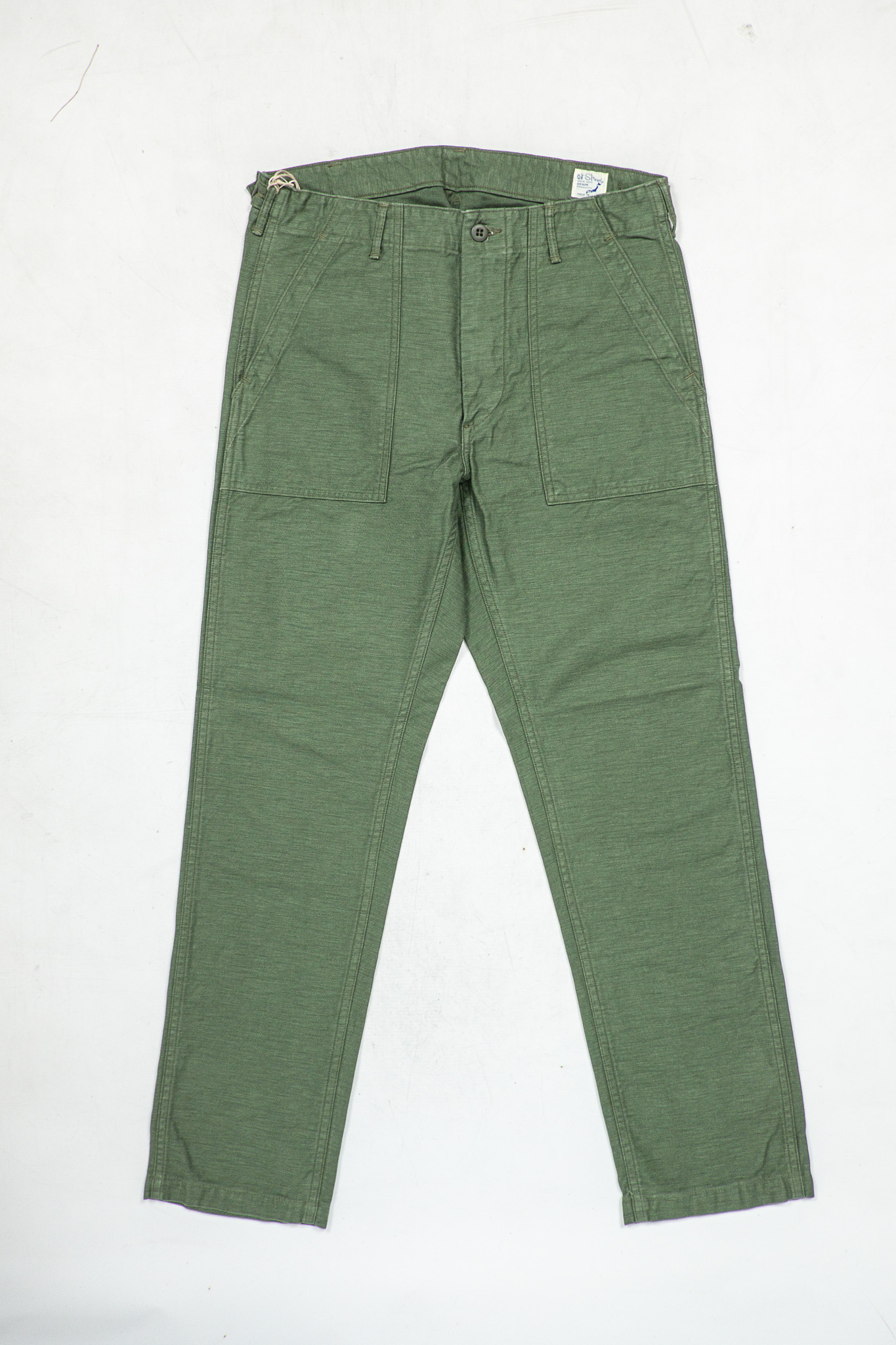orSlow - US Army Fatigue Pants Slim Fit Green - Göteborg Manufaktur
